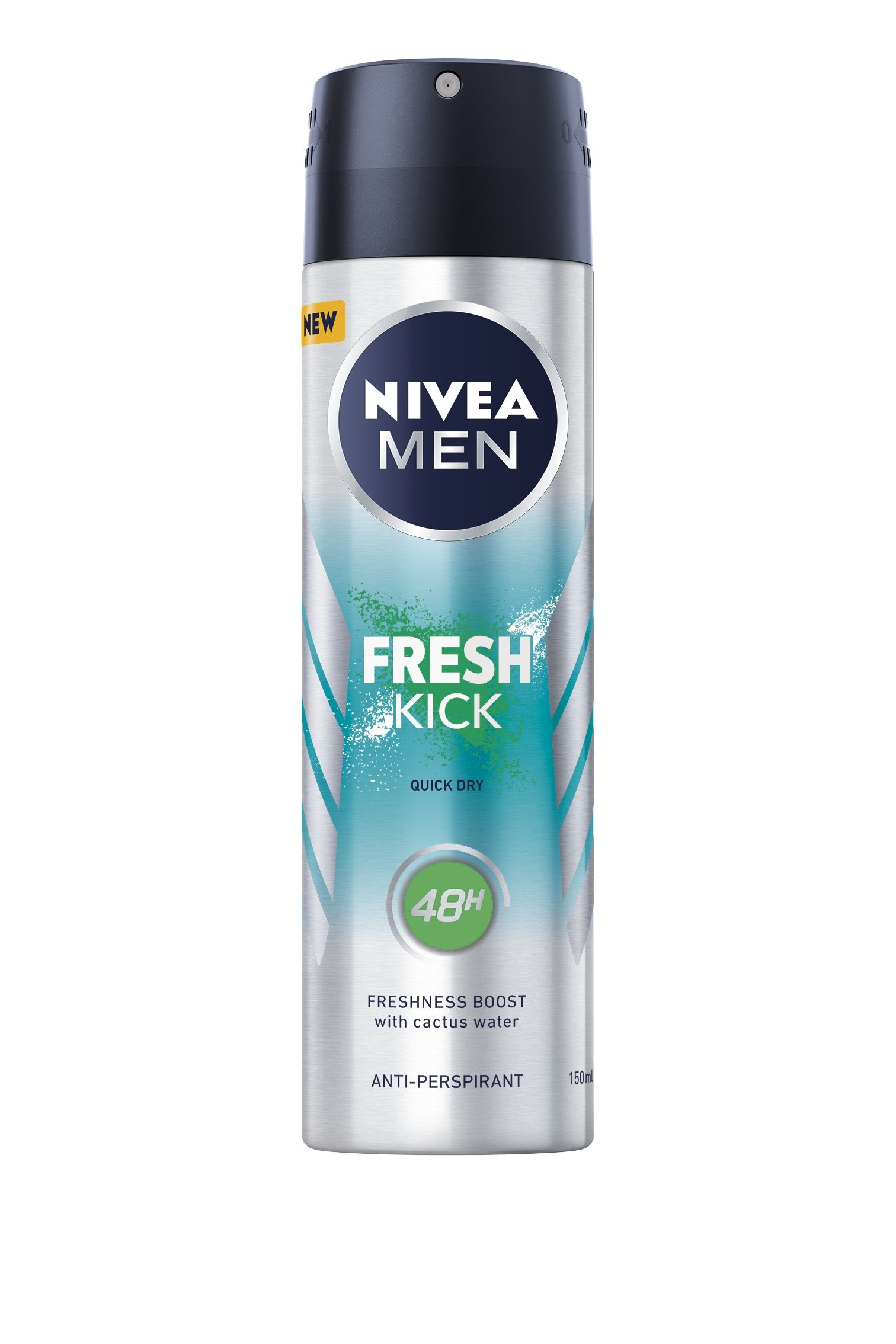 Drogerie a kosmetika - Nivea Men Sprej Antiperspirant Fresh Kick 150 ml