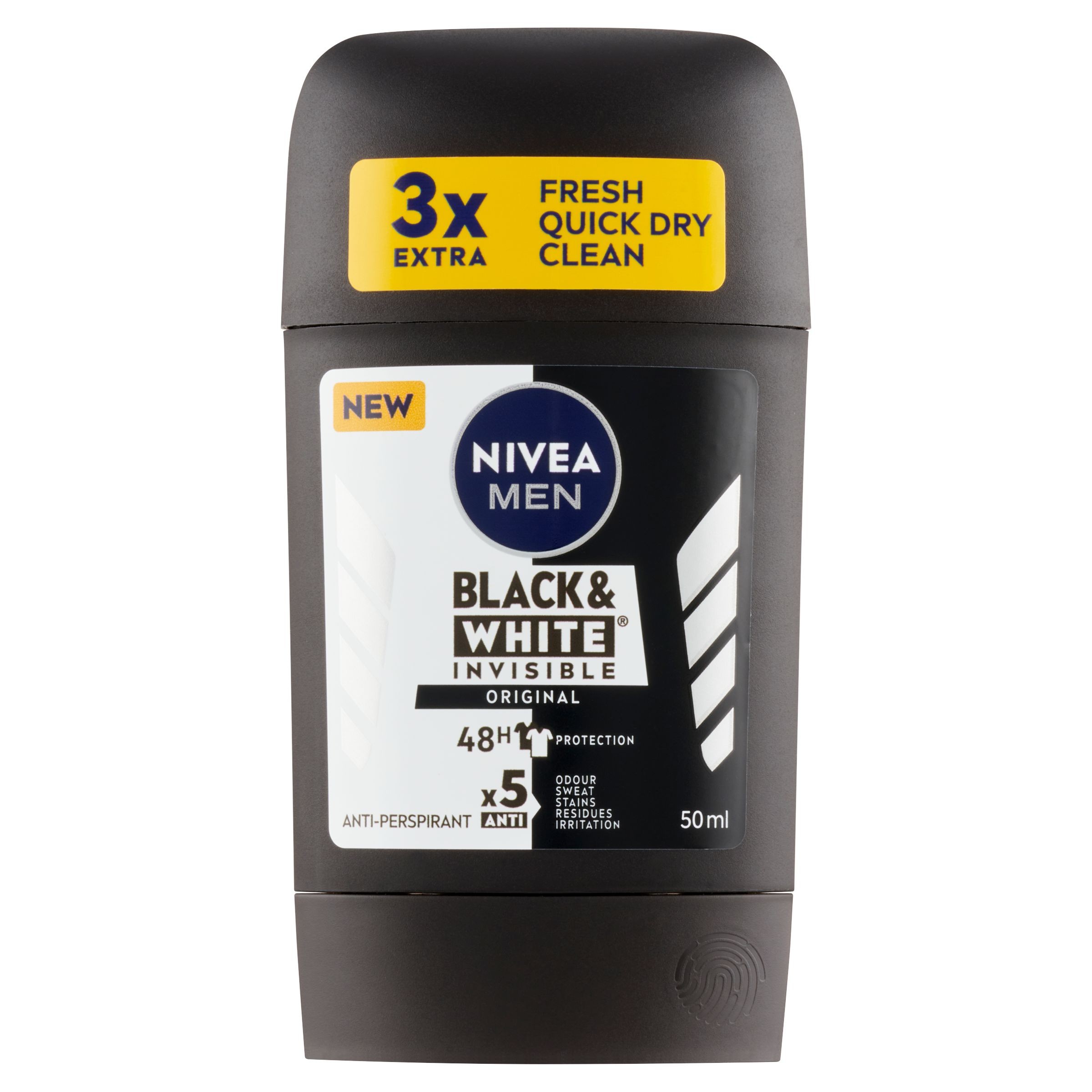 Drogerie a kosmetika - Nivea Men Tuhý B&W Inv.Original 50 ml