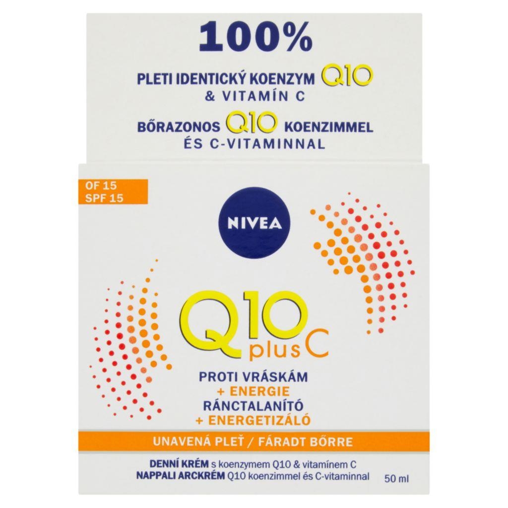 Drogerie a kosmetika - Nivea Q10 Plus C Energizující denní krém proti vráskám OF 15 50 ml