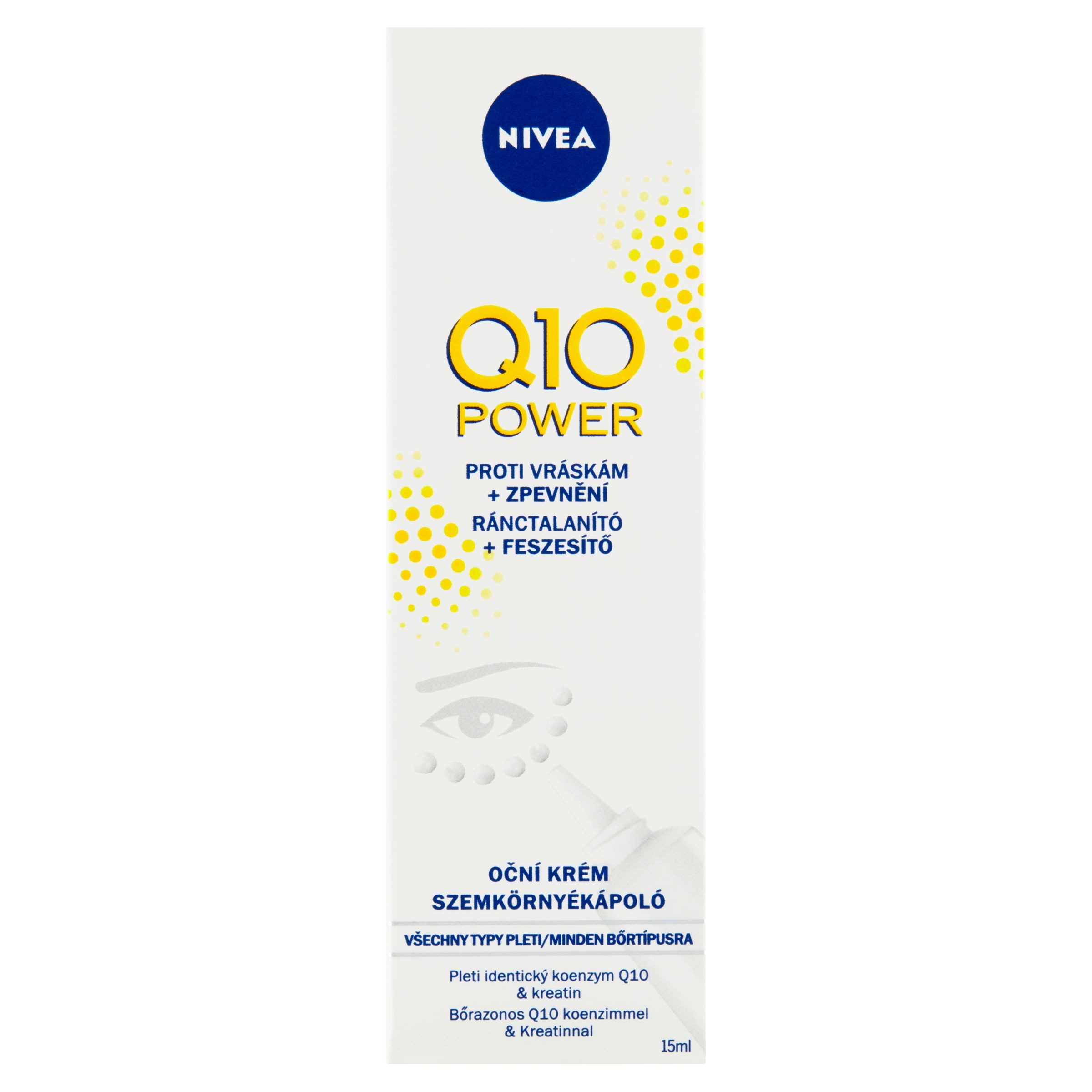 Drogerie a kosmetika - Nivea Q10 Plus oční krém proti vráskám 15 ml