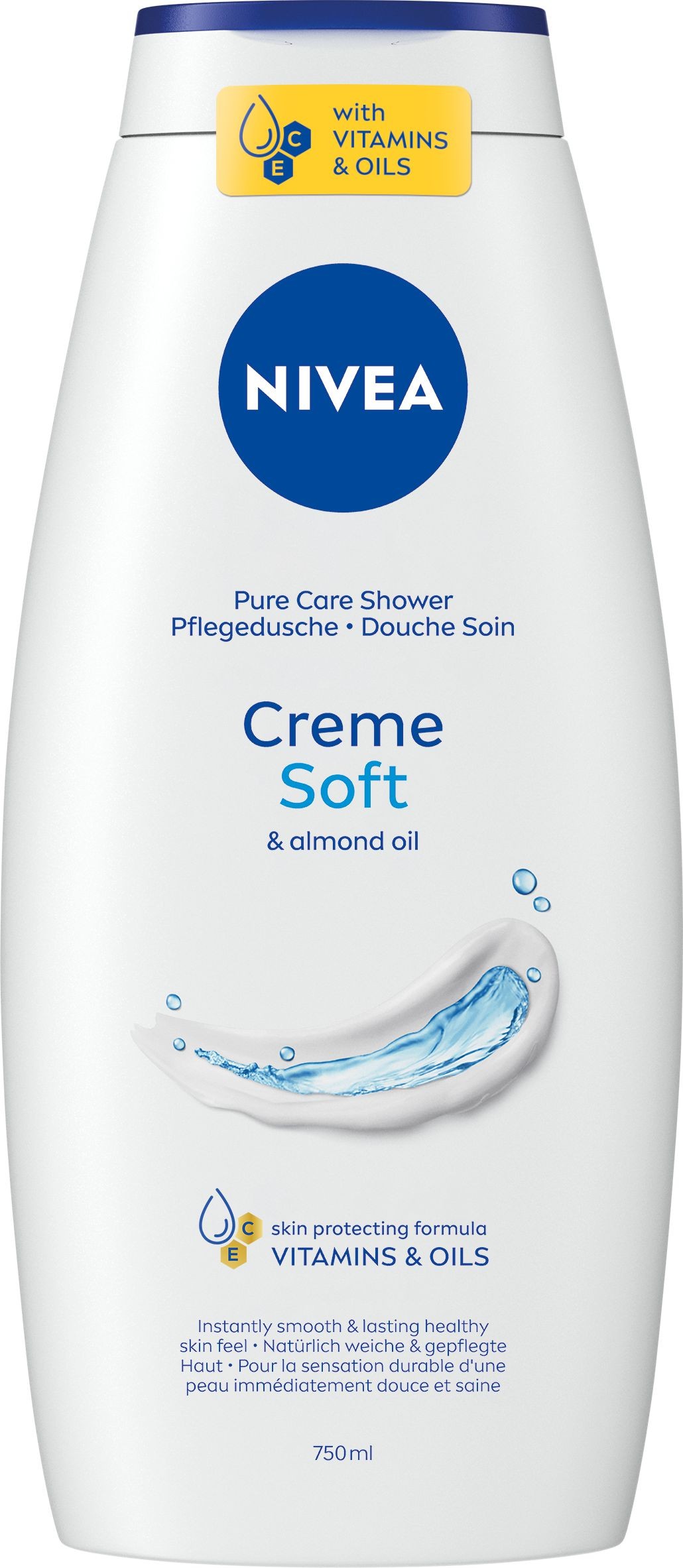 Drogerie a kosmetika - Nivea Sprchový gel Creme Soft 750ml