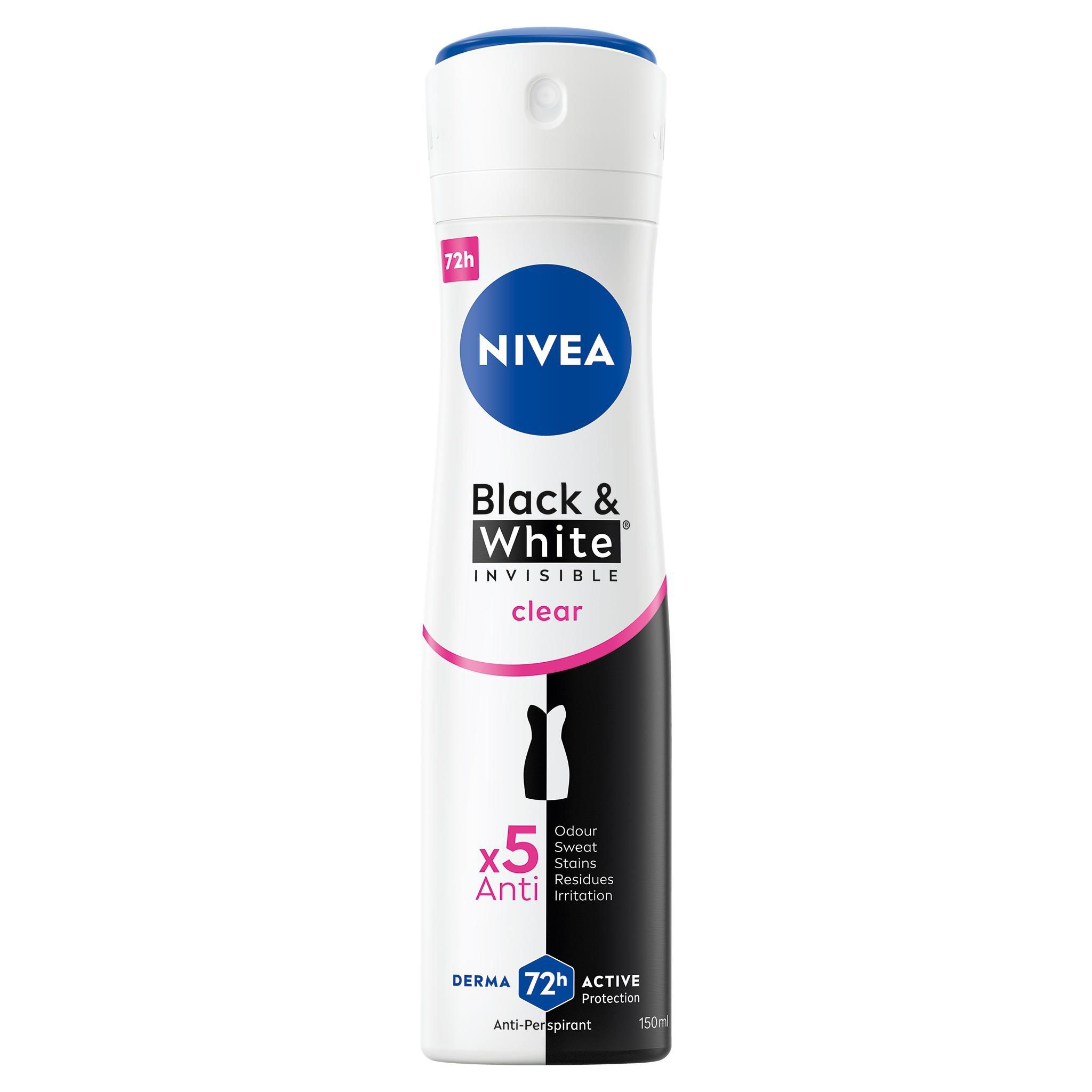 Drogerie a kosmetika - Nivea Sprej B&W clear 150 ml