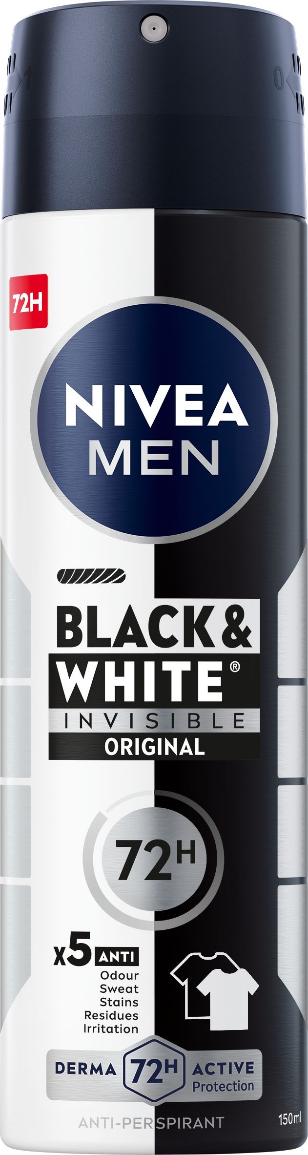 Drogerie a kosmetika - Nivea Sprej B&W power 150 ml