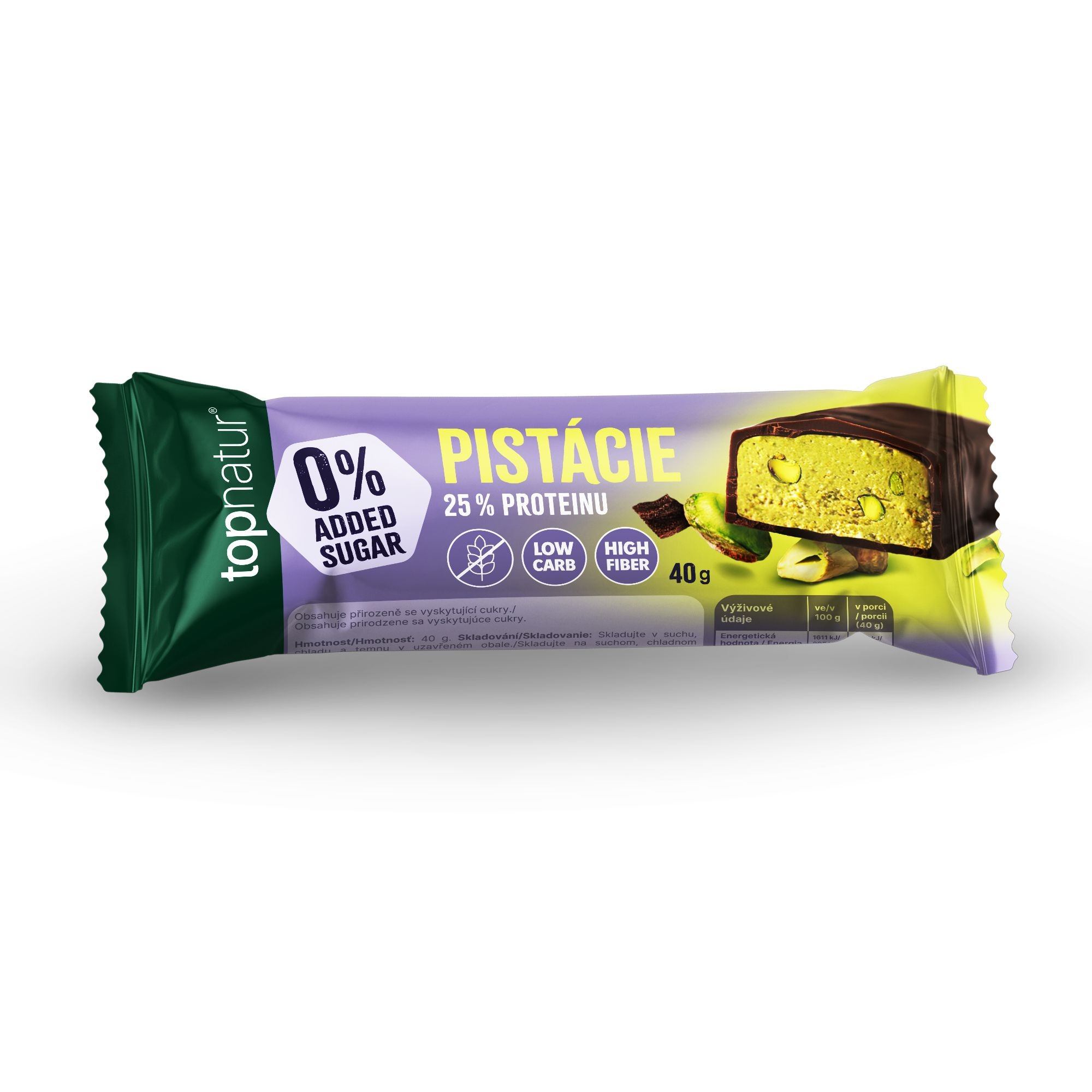 Zdravý svět - No Added Sugar protein tyčinka Pistácie