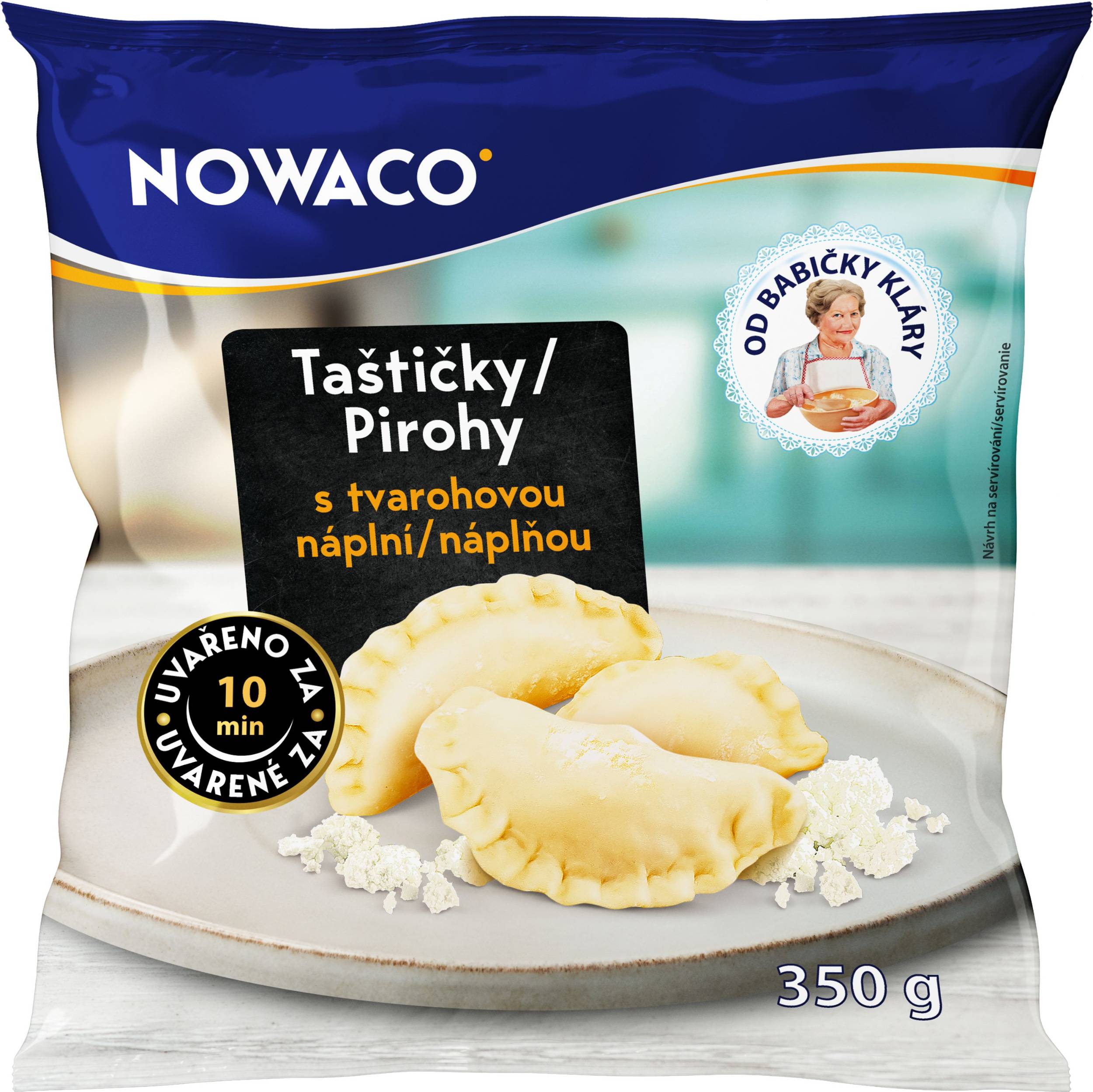 Mražené potraviny - Nowaco Dobroty Babičky Kláry taštičky plněné tvarohem mražené 350 g