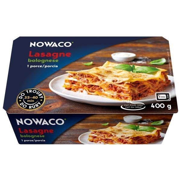 Mražené potraviny - Nowaco Lasagne Bolognese mražené 400g
