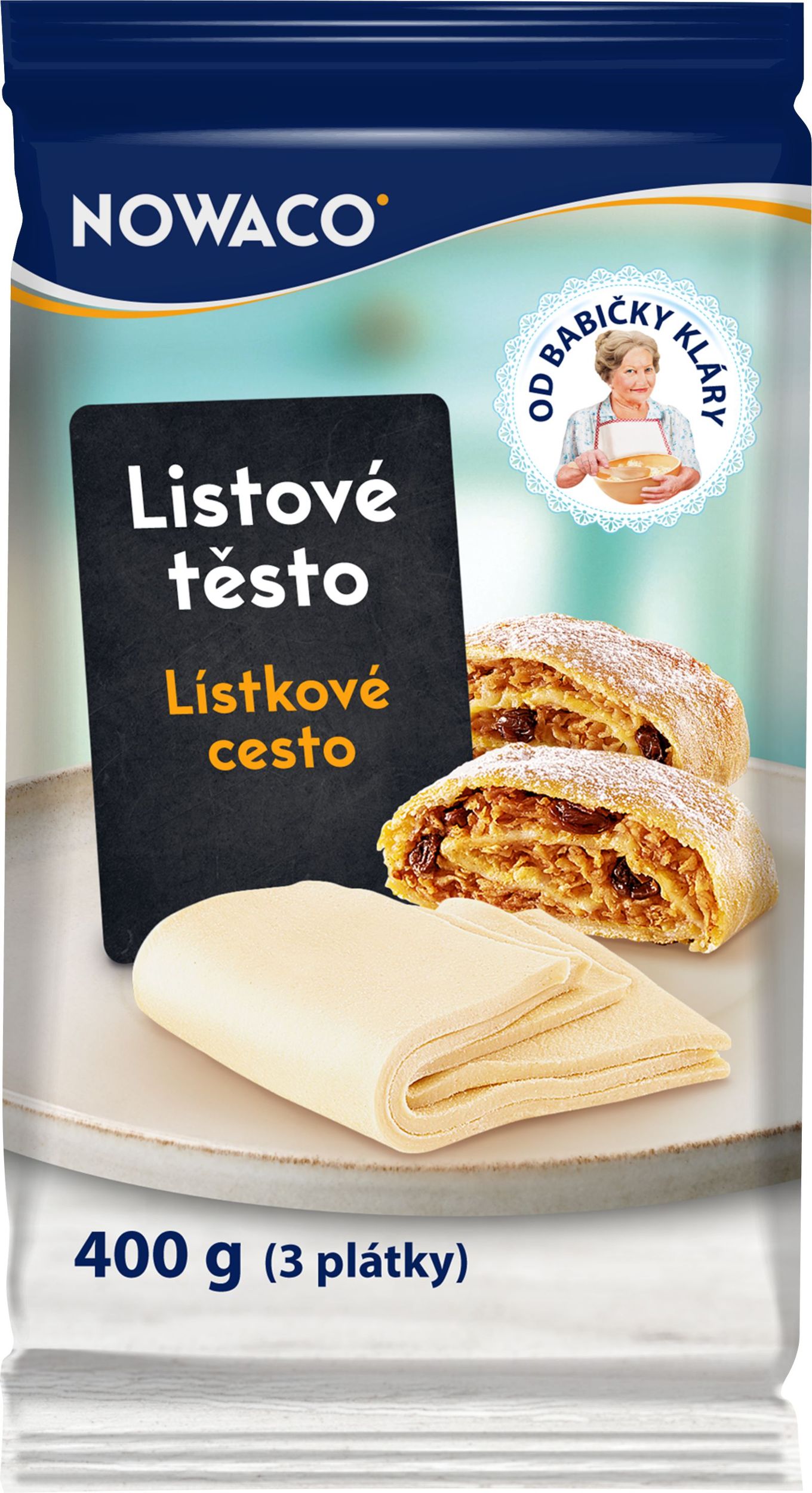 Mražené potraviny - Nowaco Listové těsto mražené 400g