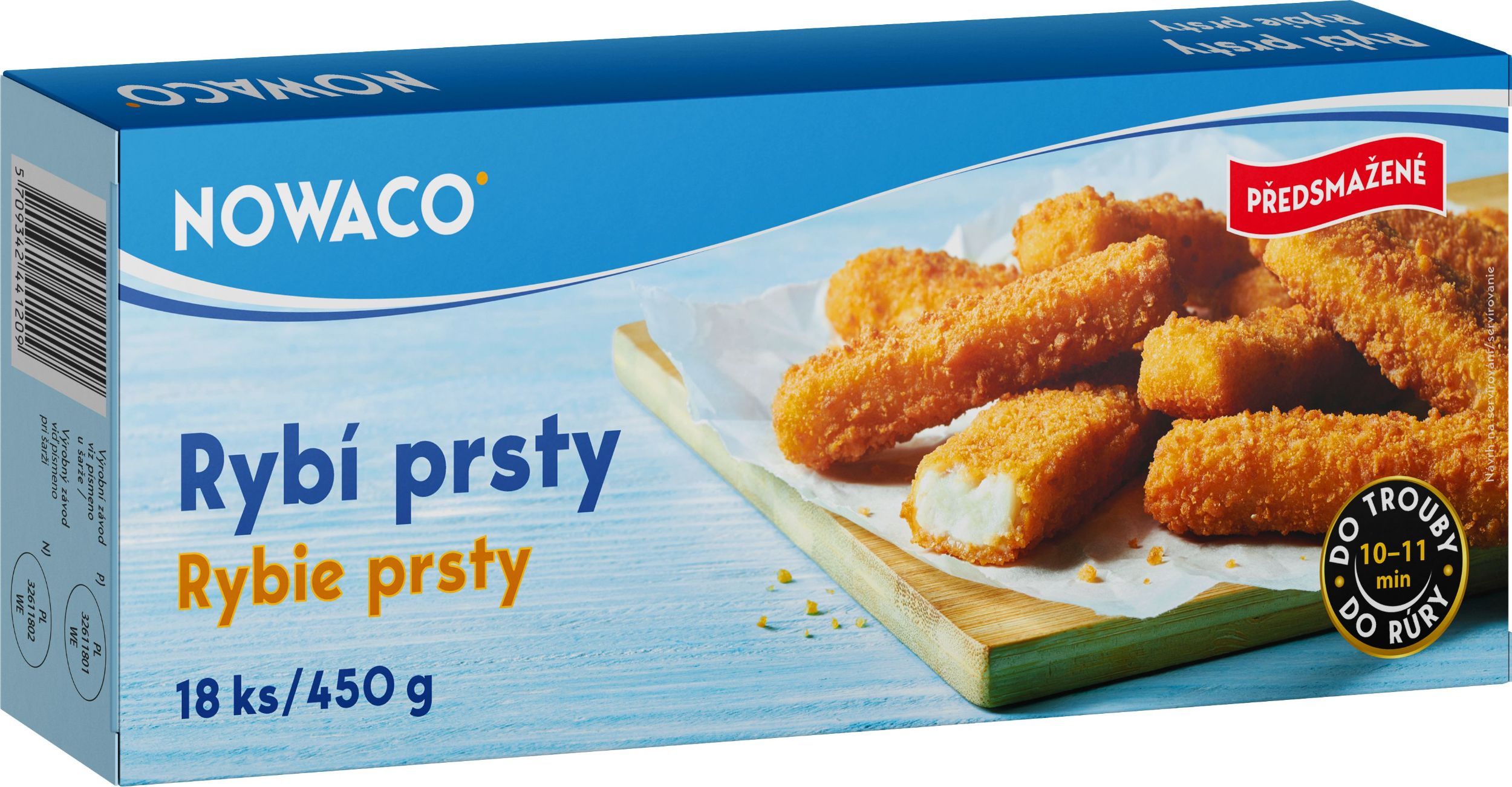 Mražené potraviny - Nowaco Rybí prsty 18ks mražené 450 g