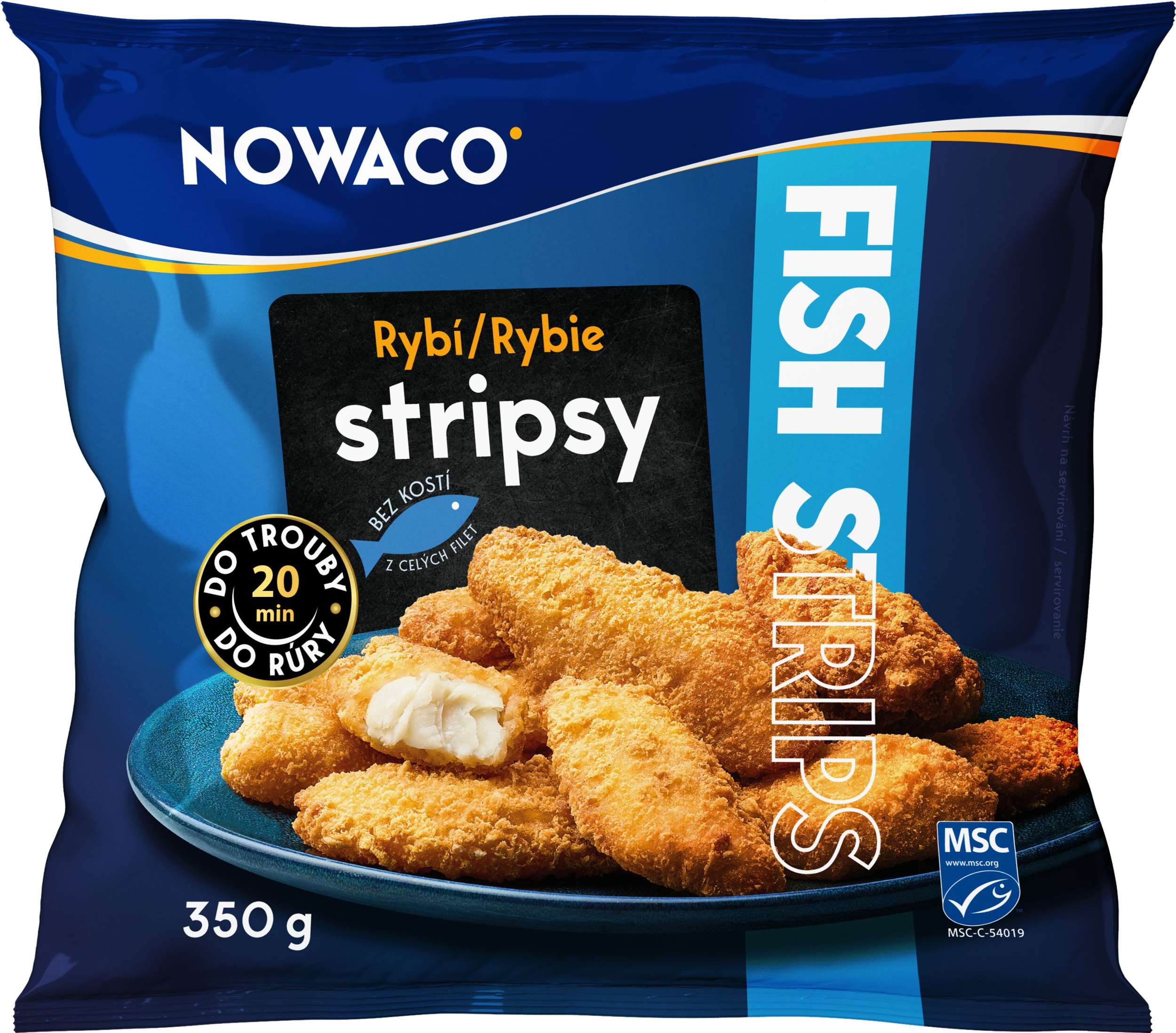 Mražené potraviny - Nowaco Rybí stripsy nemleté MSC Premium mražené 350g