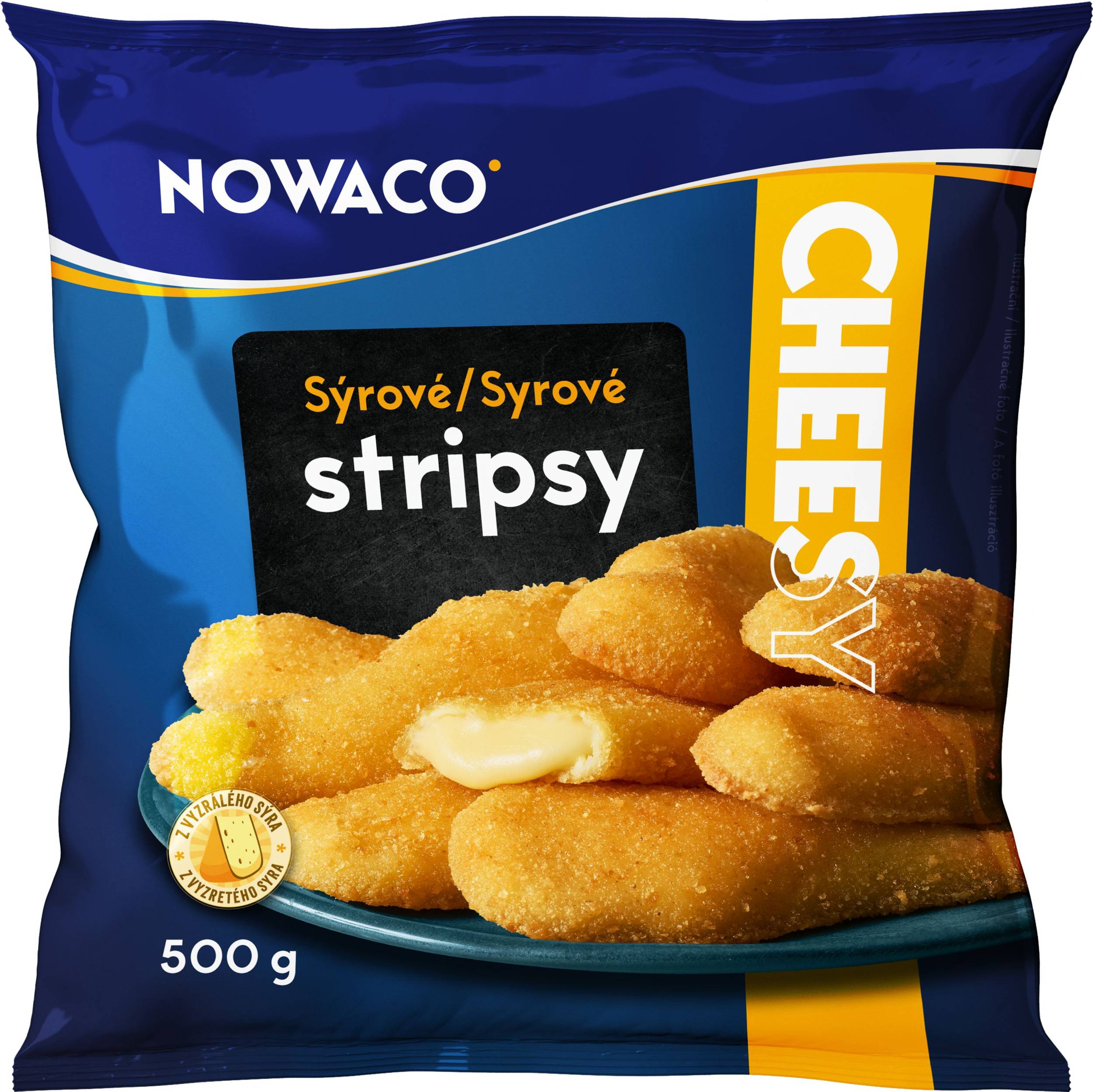 Mražené potraviny - Nowaco Sýrové stripsy  mražené 500g