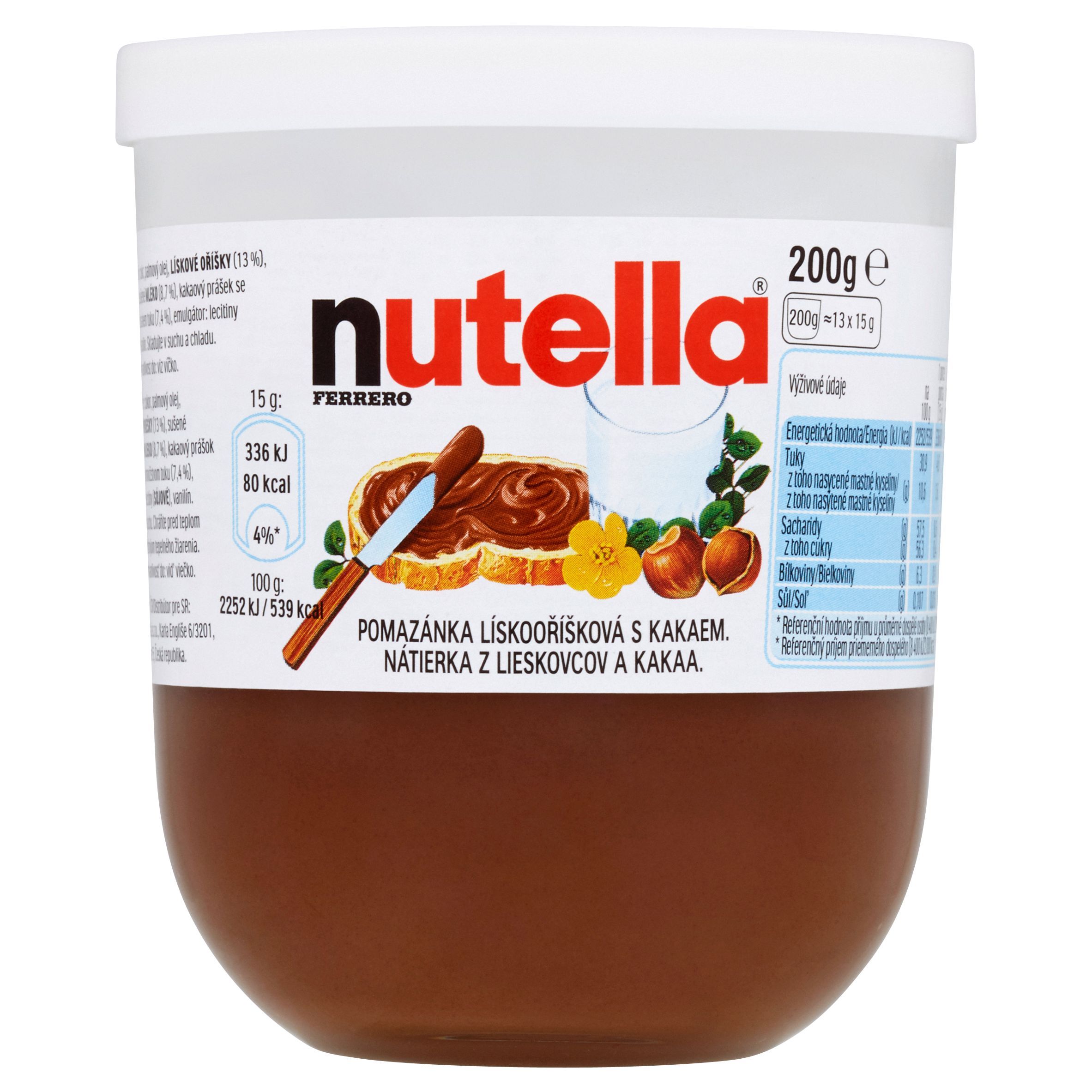 Trvanlivé potraviny - Nutella Pomazánka lískooříšková s kakaem 200 g