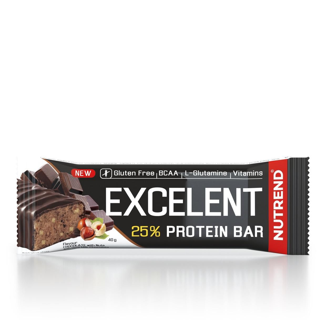 Trvanlivé potraviny - Nutrend Excelent Protein bar příchuť čokoládová s oříšky 40 g