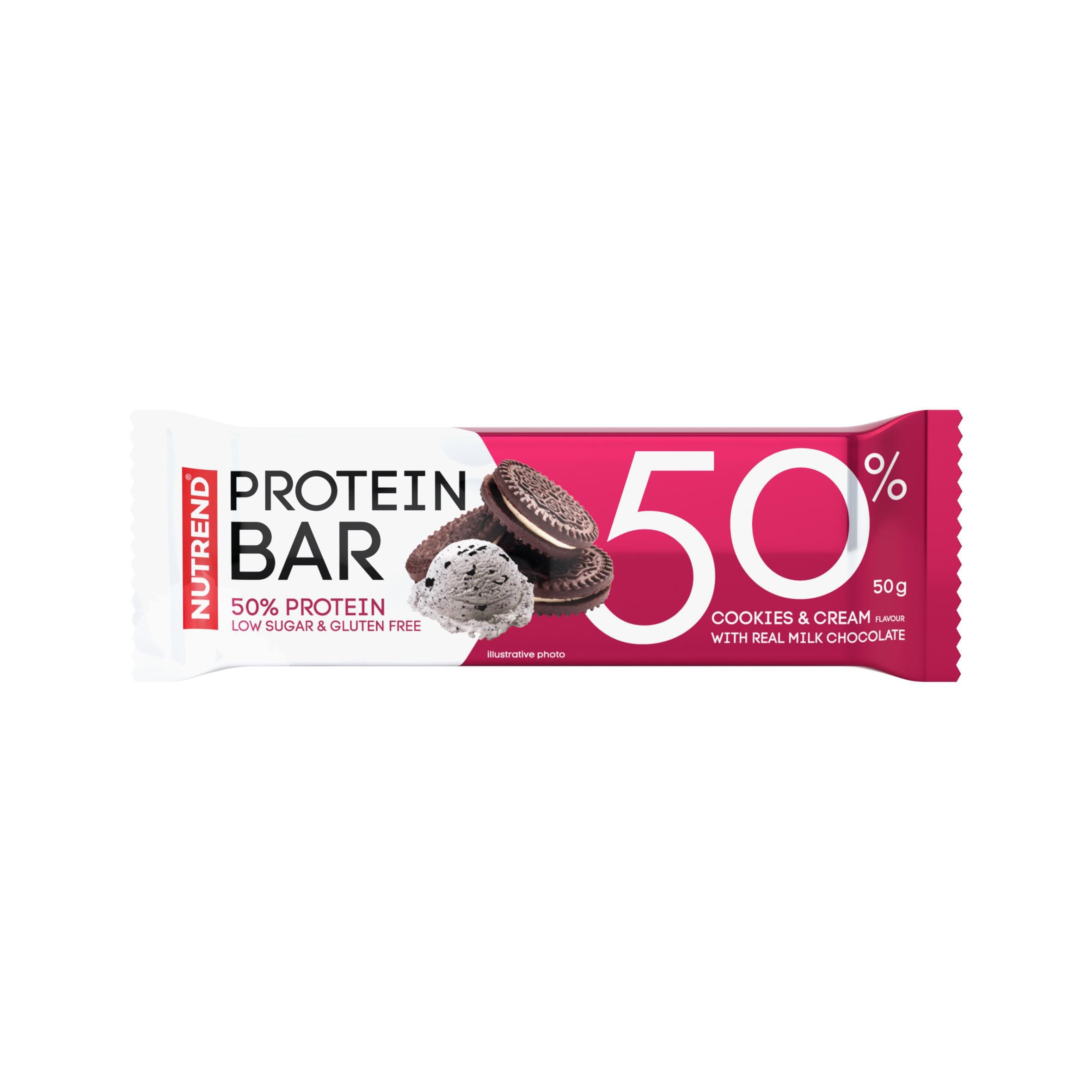 Domácnost a Zahrada - Nutrend PROTEIN 50 BAR cookies cream 50g