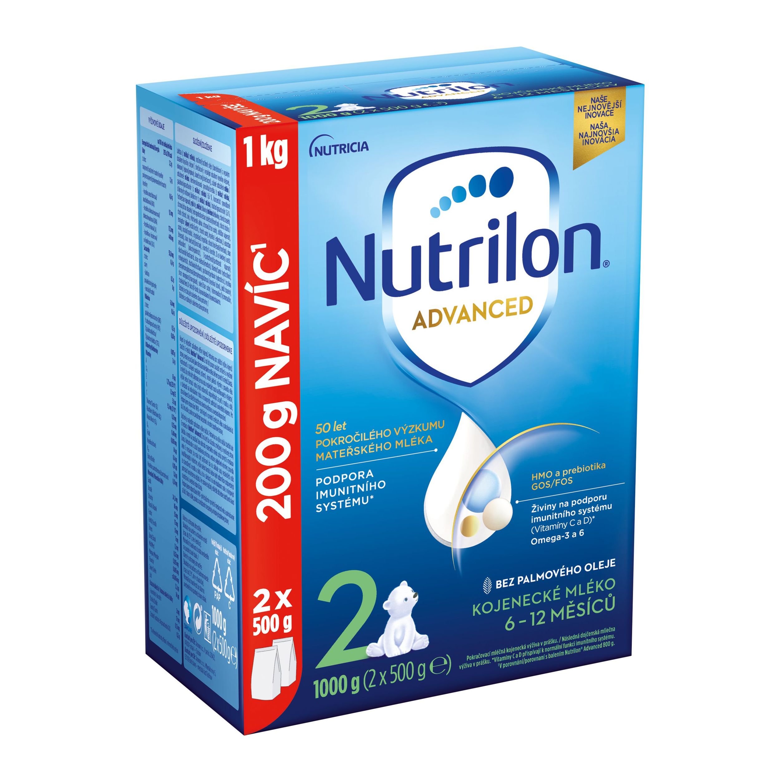 Svět dětí - Nutrilon 2 Advanced pokračovací kojenecké mléko od uk.6 m, 1000 g