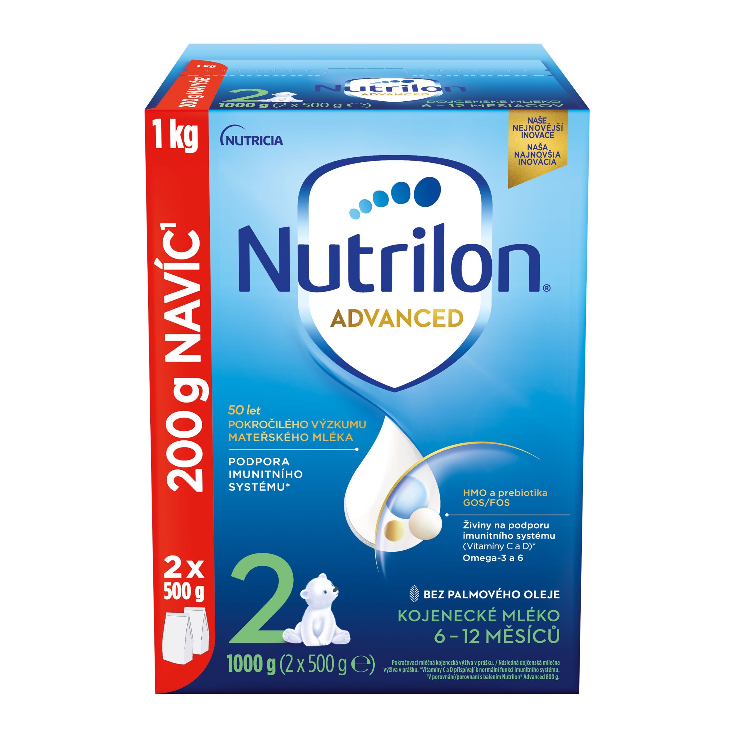 Nutrilon 2 Advanced pokračovací kojenecké mléko od uk.6 m, 1000 g-1