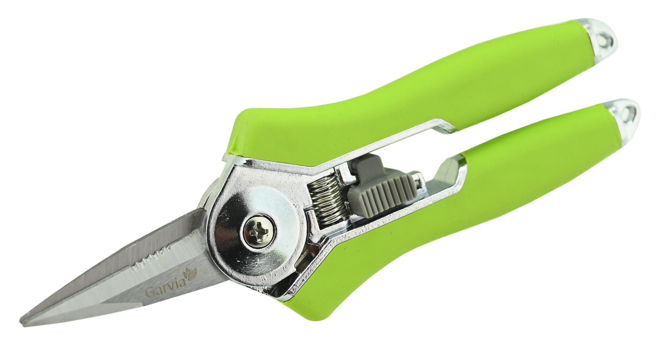 Domácnost a Zahrada - Nůžky zahradní úzké s vroubky 160mm bypass Garvia