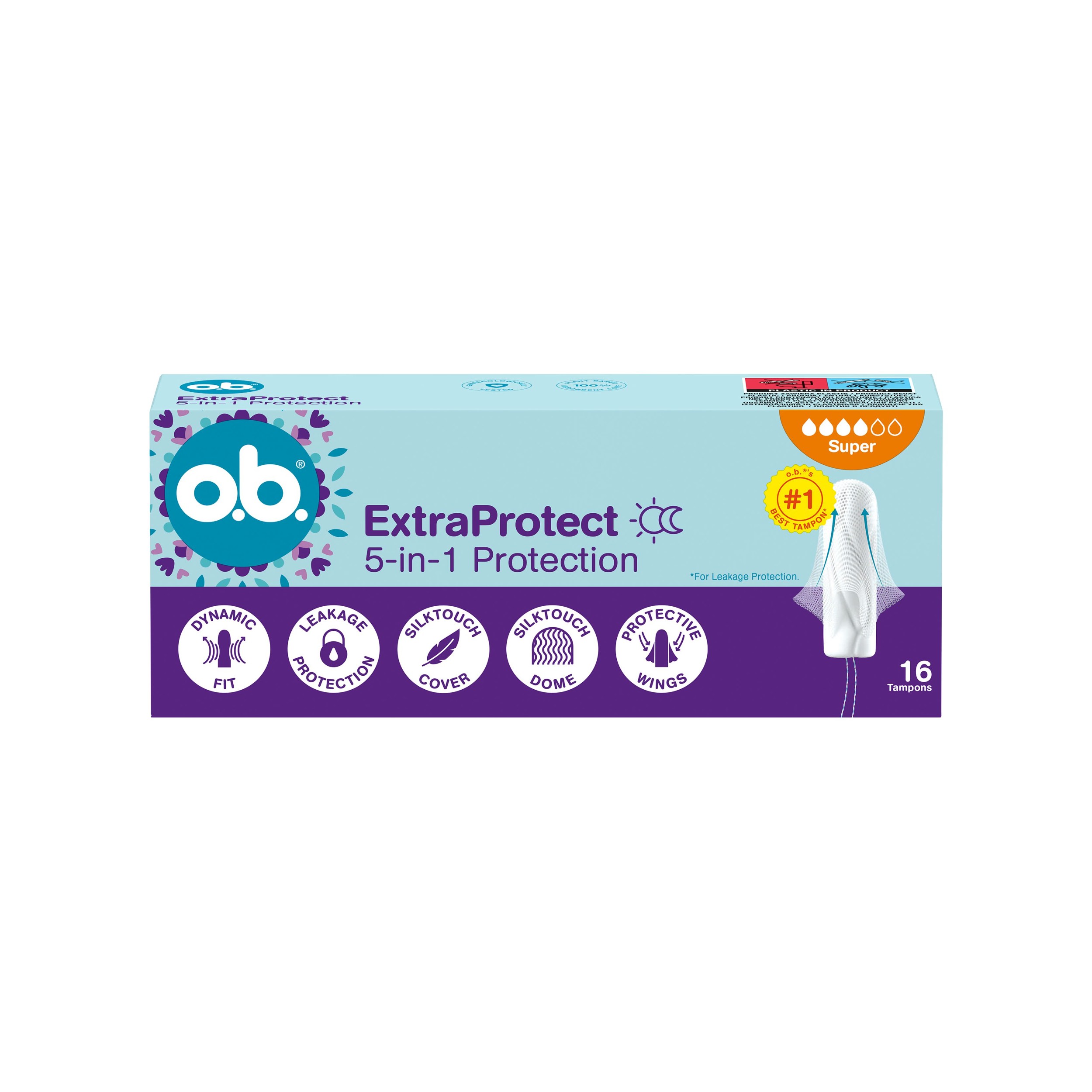 Drogerie a kosmetika - o.b. Extra Protect Super 16 ks