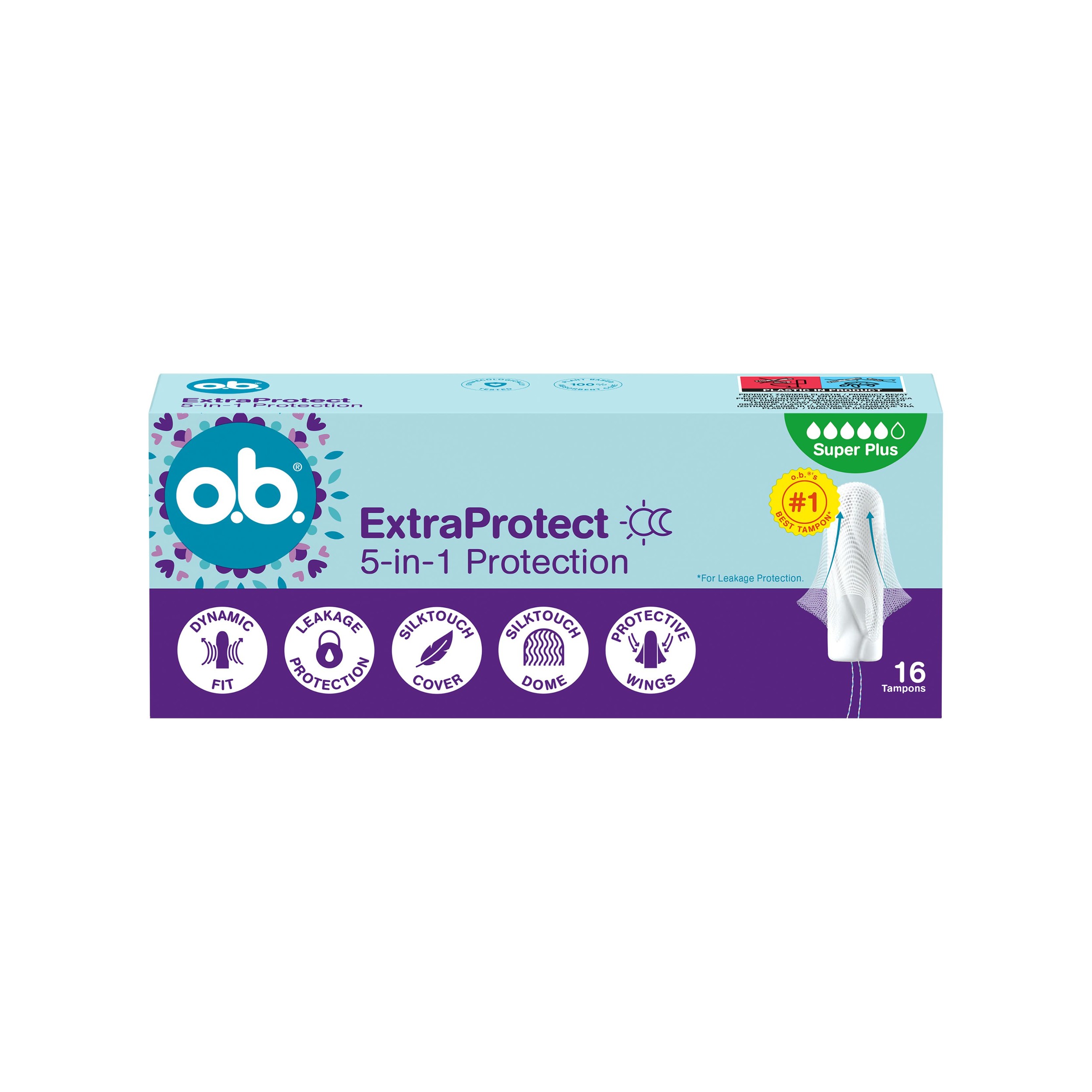 Drogerie a kosmetika - o.b. Extra Protect Super Plus 16 ks
