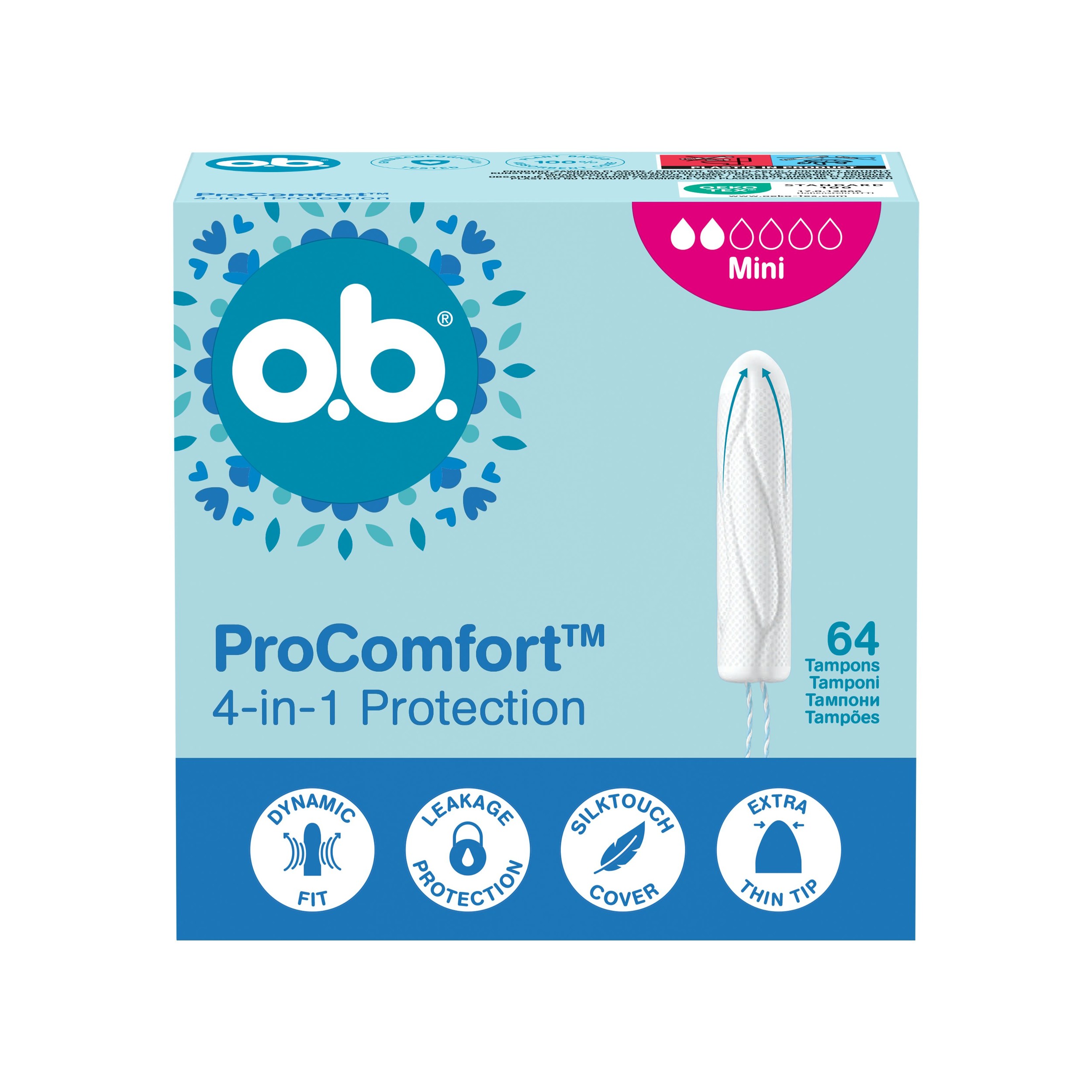 Drogerie a kosmetika - o.b. ProComfort Mini 64 ks