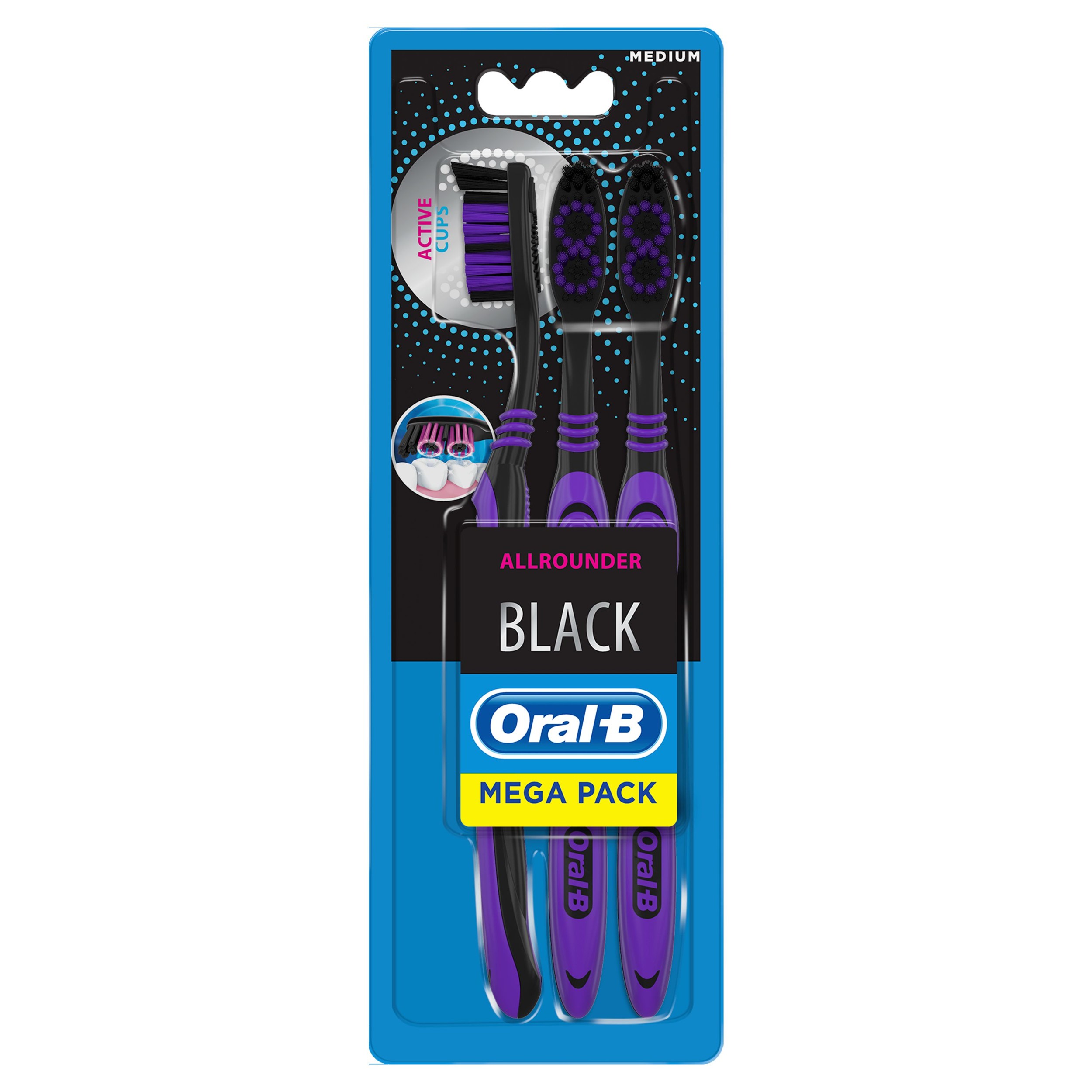 Drogerie a kosmetika - OB All-Round Zub Kart Black 40 Med 3kusů
