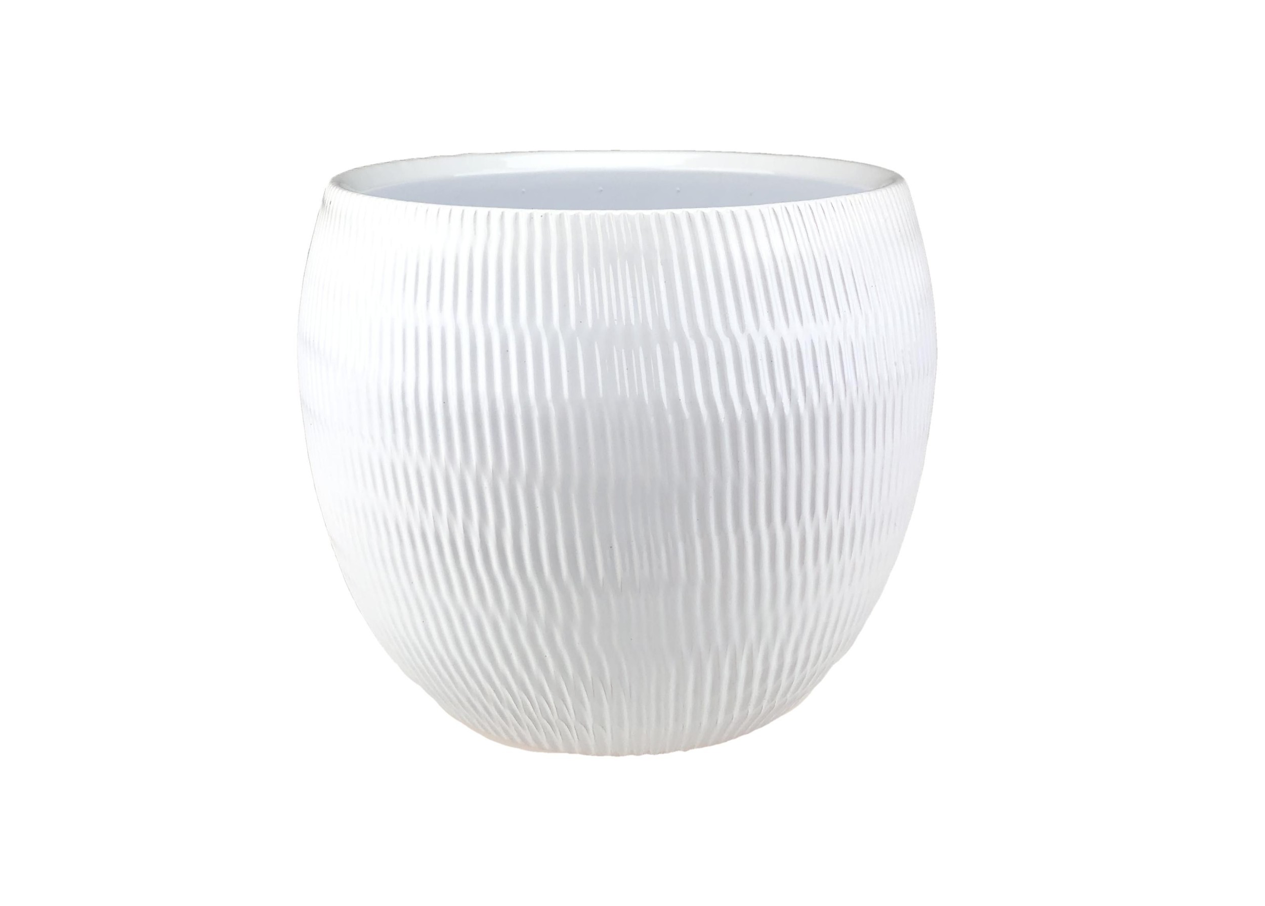 Obal keramický PLISSEE pr.17 cm bílý-0