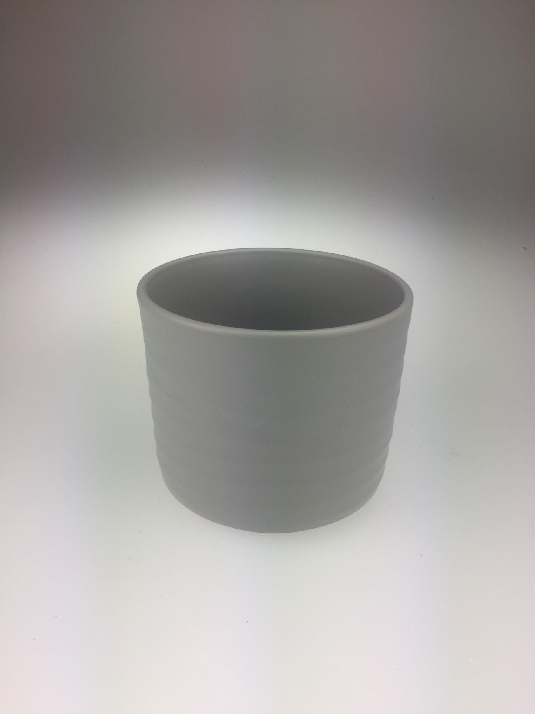 Domácnost a Zahrada - Obal keramický WAVE 14 cm šedý