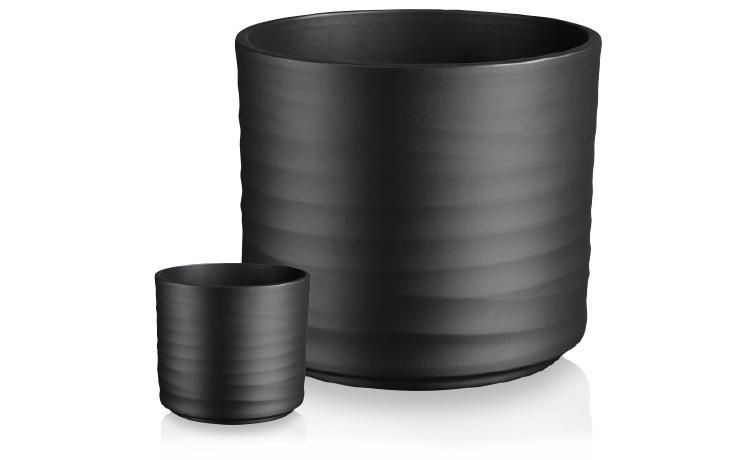 Domácnost a Zahrada - Obal keramický WAVE pr.14 cm antracit mat