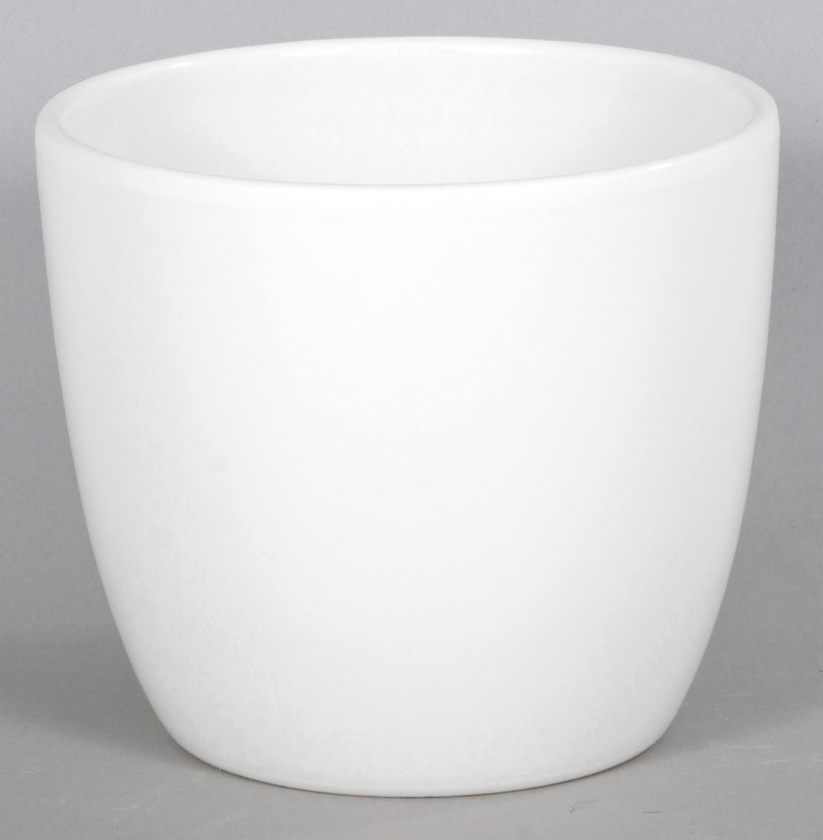 Domácnost a Zahrada - Obal na květník PRIMUS AROMAT keramický lesklý bílý d13x12cm