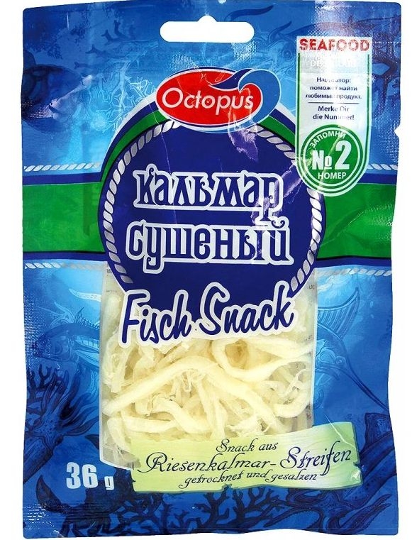 Trvanlivé potraviny - Octopus Sušené Kalamáry, solené 36g