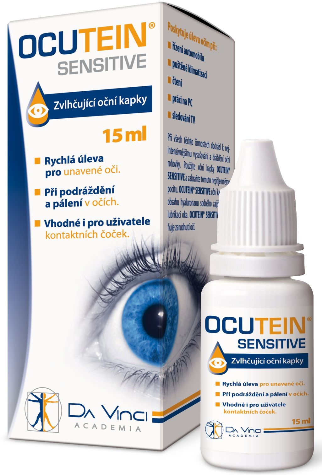 Péče o zdraví - Ocutein DaVinci Academia Sensitiv Oční kapky 15 ml