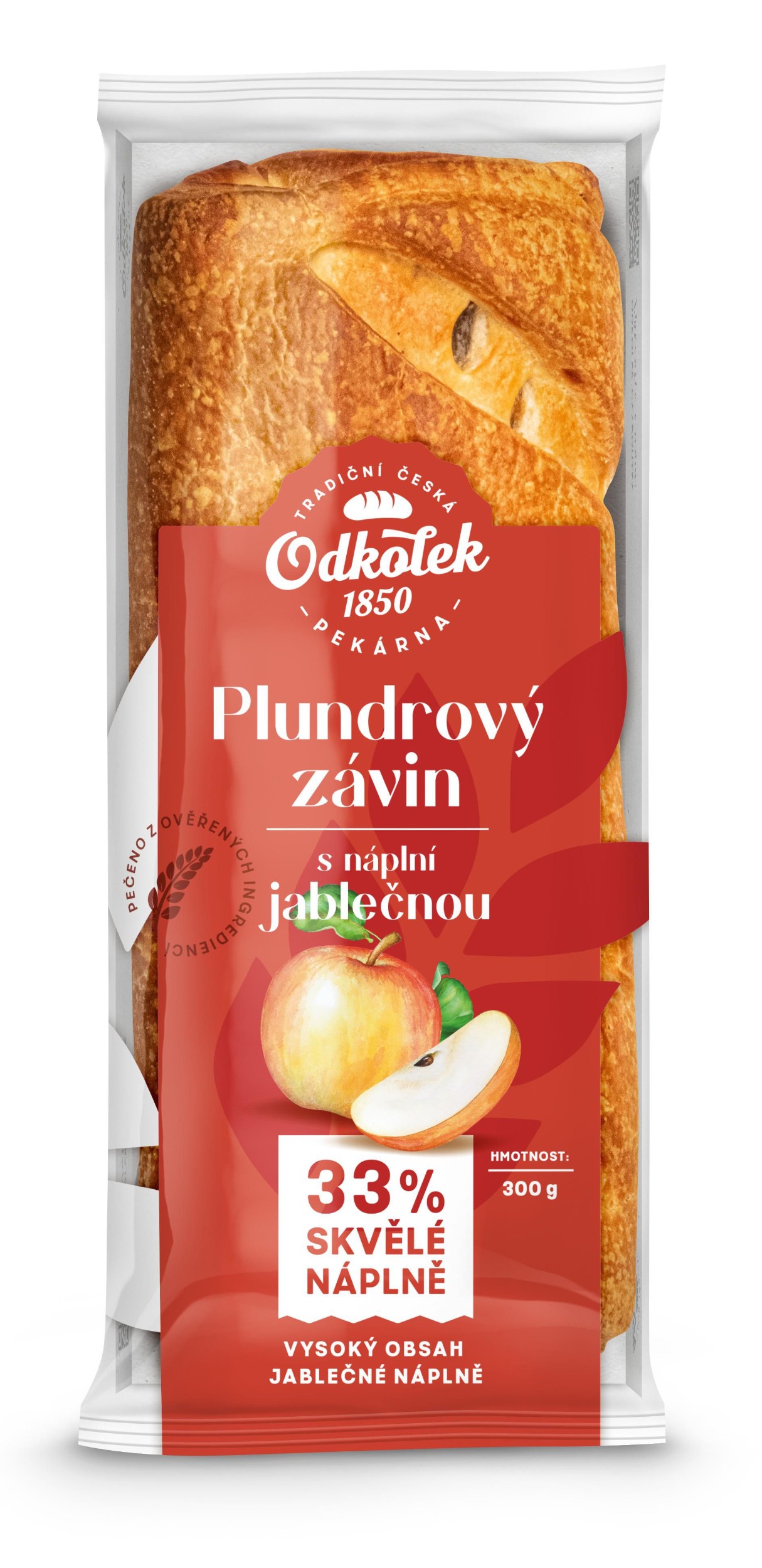 Pekárna a cukrárna - Odkolek Plundrový závin s jablečnou náplní 300 g