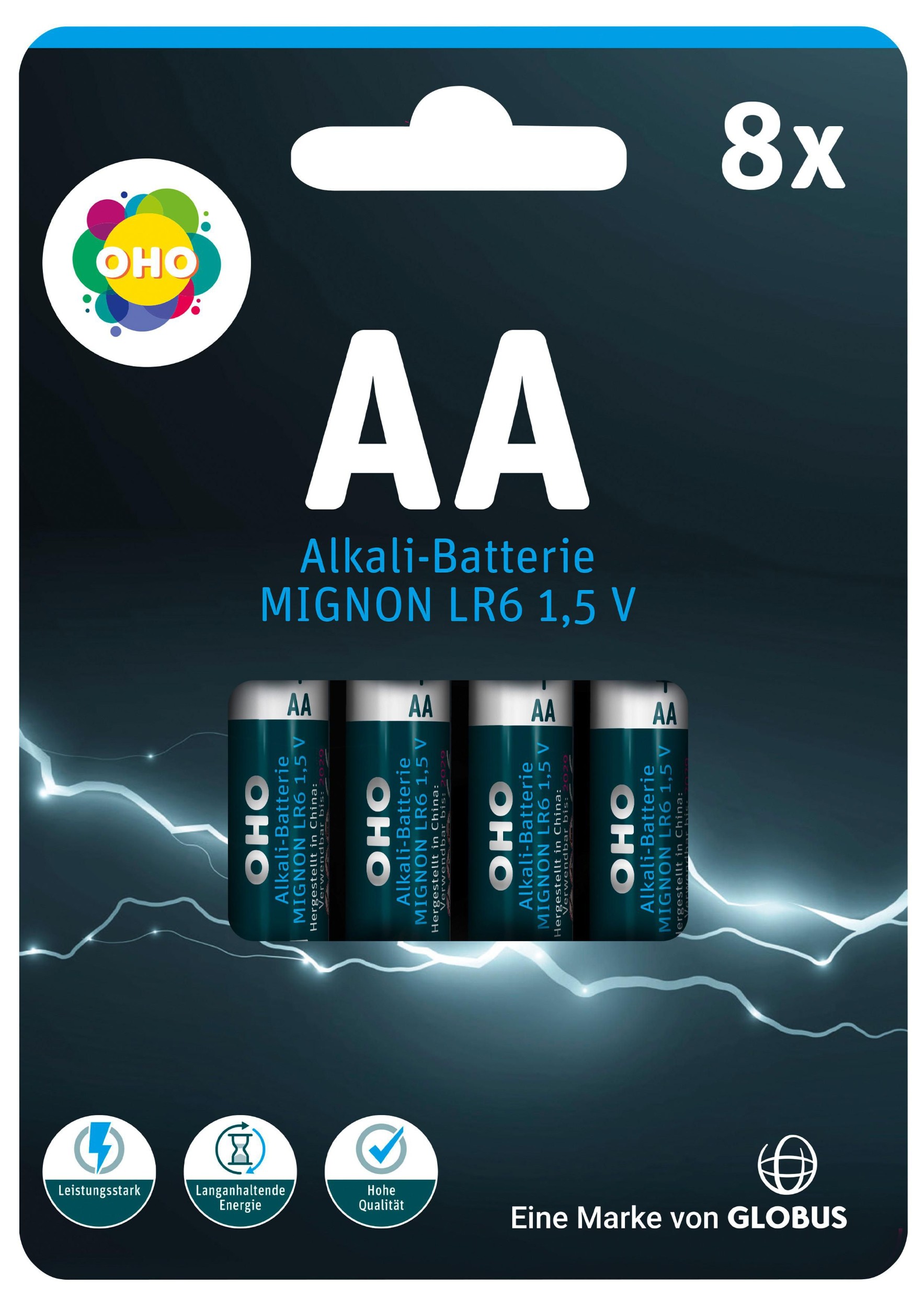 Elektro - OHO Alkalická baterie AA 8 ks