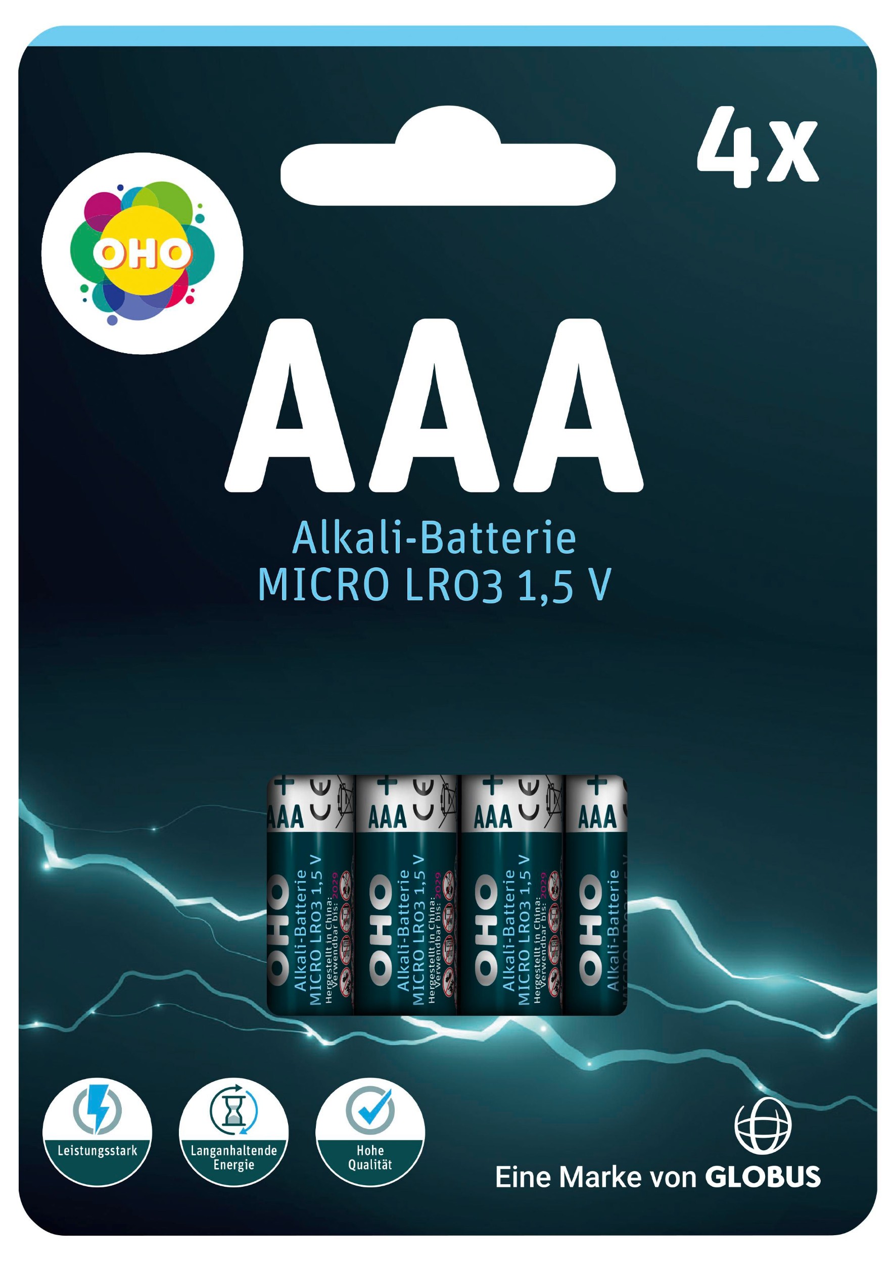 Elektro - OHO Alkalická baterie AAA 4 ks