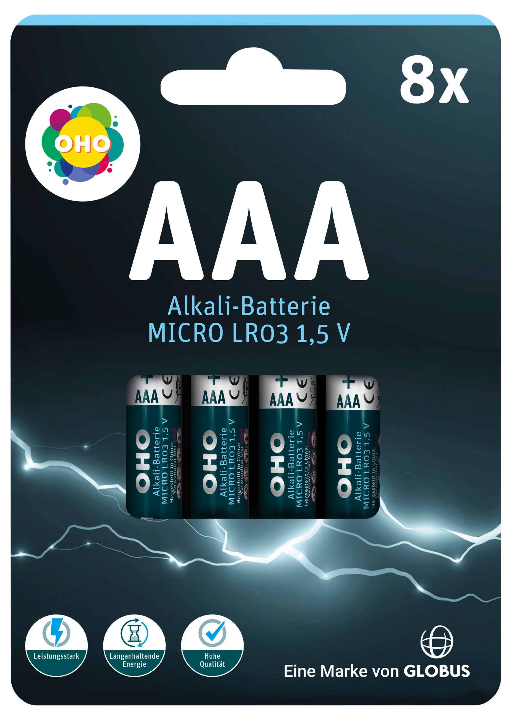 Elektro - OHO Alkalická baterie AAA 8 ks