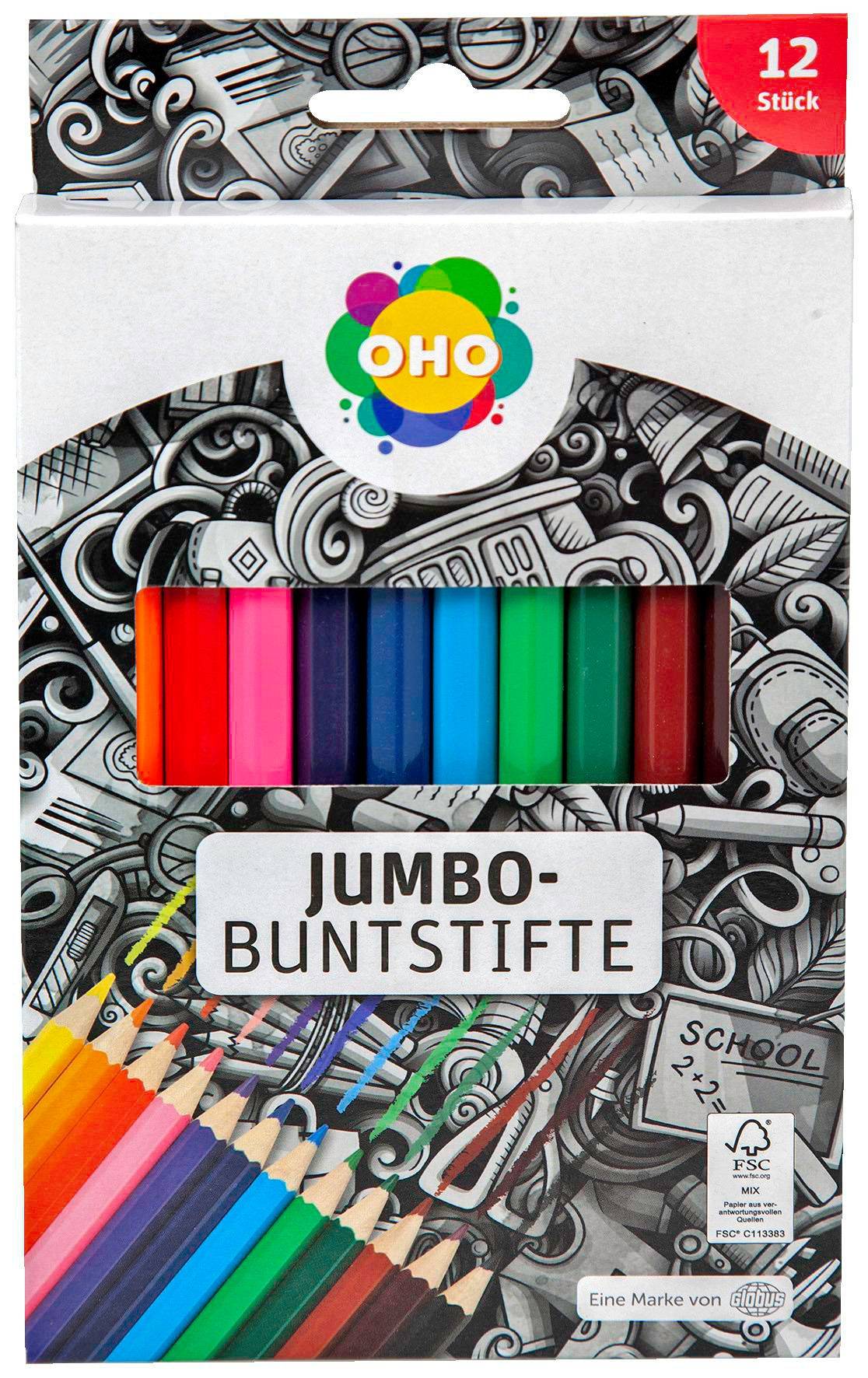 Domácnost a Zahrada - OHO Pastelky JUMBO 12 ks