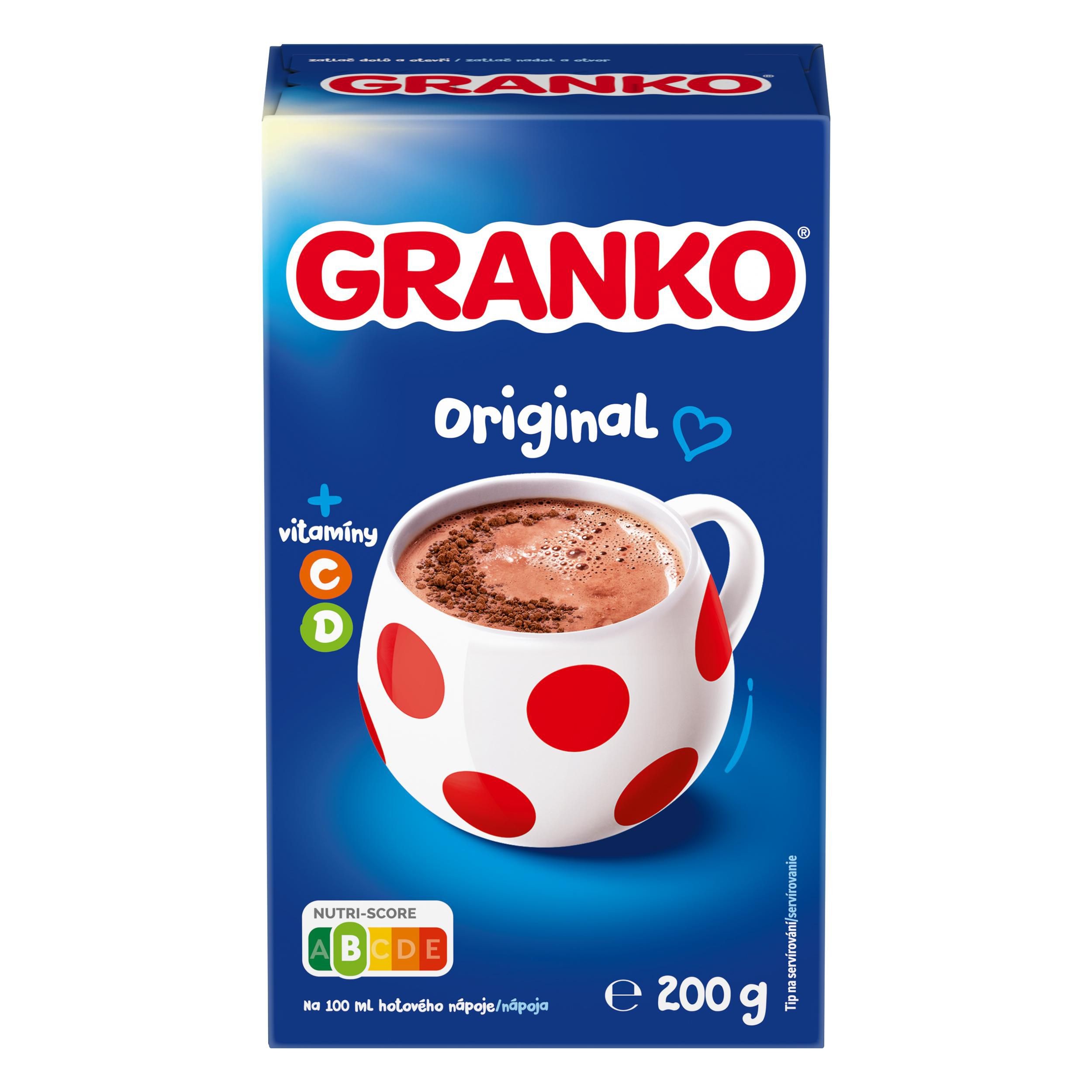 Trvanlivé potraviny - Oiron Granko s holandským kakaem instantní kakaový nápoj s vitamíny C a D 200g