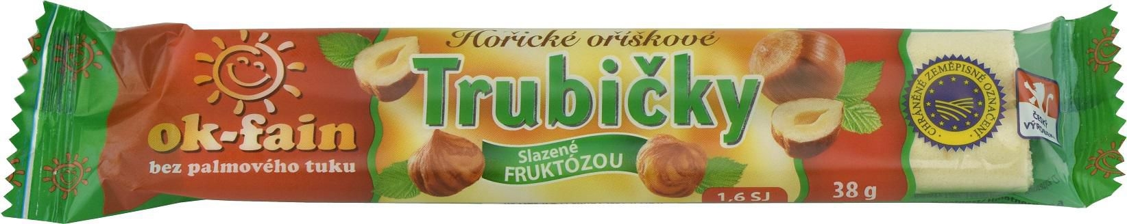 Trvanlivé potraviny - Ok-fain Trubičky oříškové DIA 38 g
