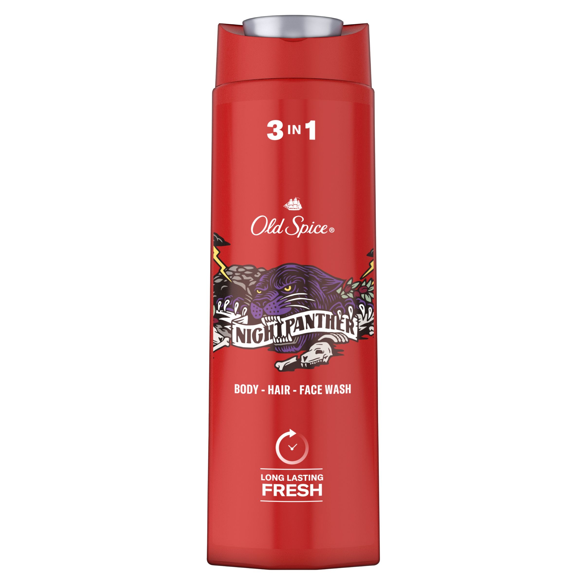 Drogerie a kosmetika - Old Spice Night Panther Sprchový gel pro muže 3v1 400 ml