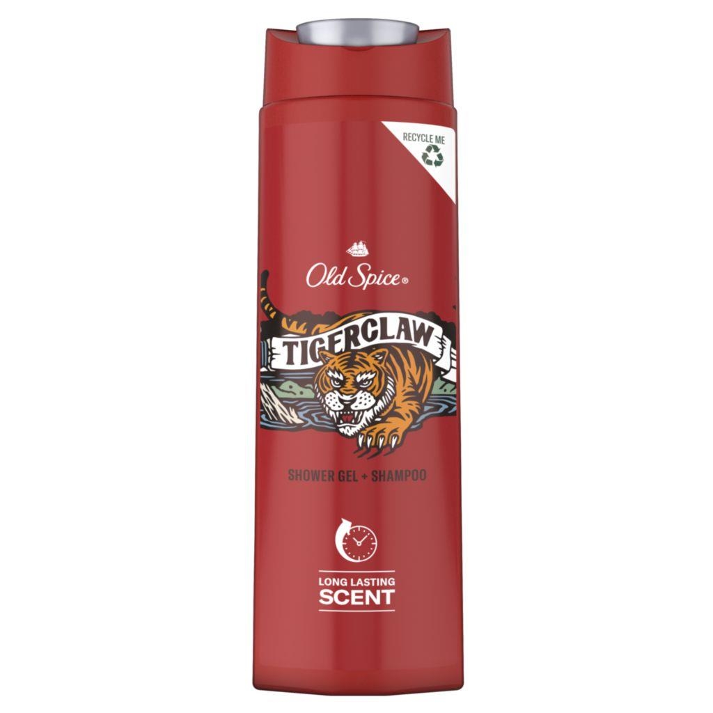 Drogerie a kosmetika - Old Spice Tigerclaw Sprchový gel a Šampon pro muže 400 ml