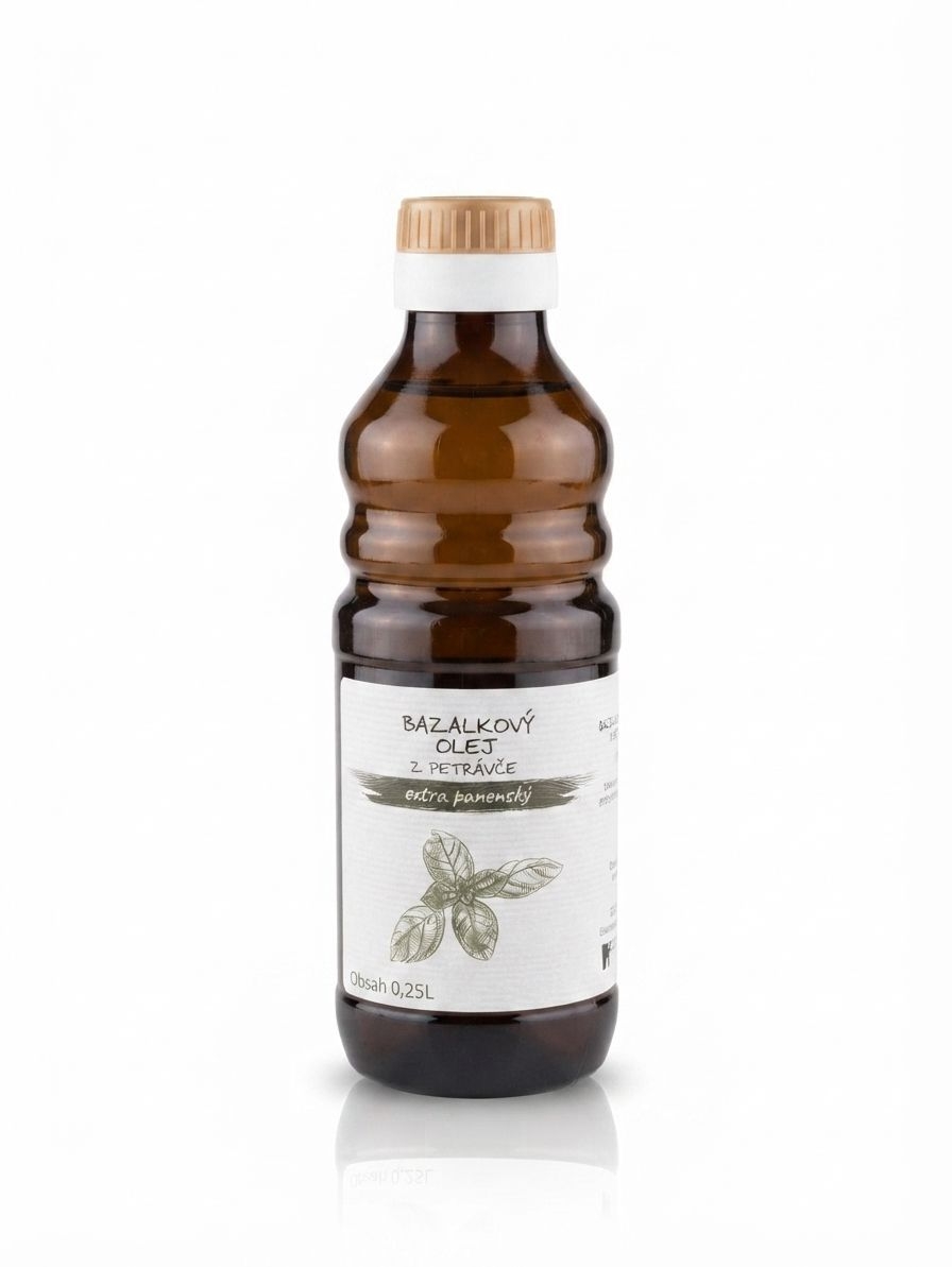Trvanlivé potraviny - Olejový mlýn Petráveč Bazalkový olej 250ml