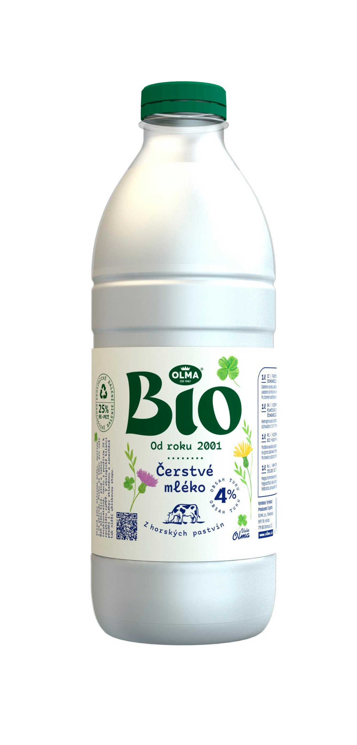 Mléčné a chlazené - Olma BIO čerstvé mléko 4% 1 l