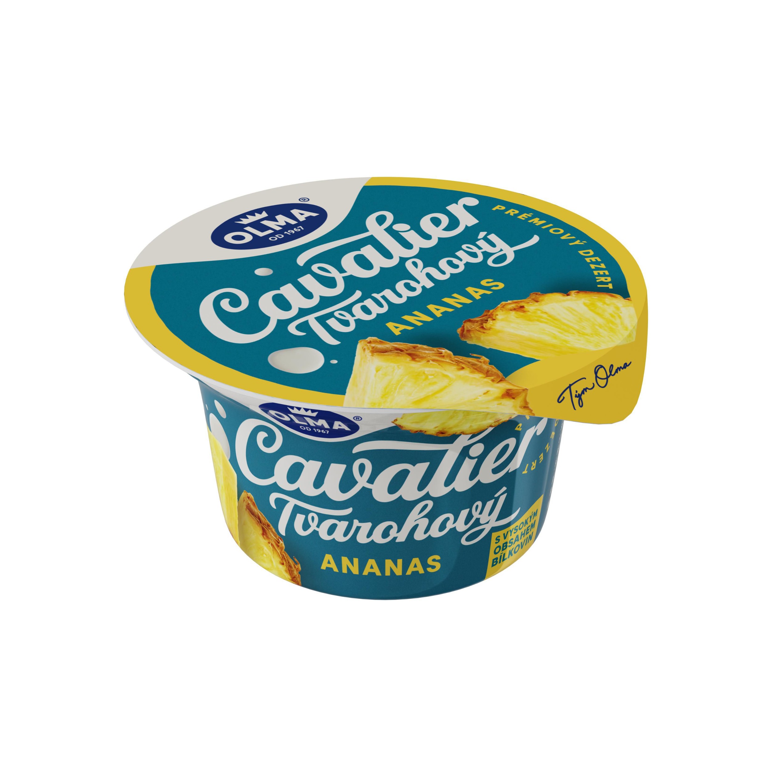 Mléčné a chlazené - Olma Cavalier tvarohový dezert ananas 130g 2,9% tuku