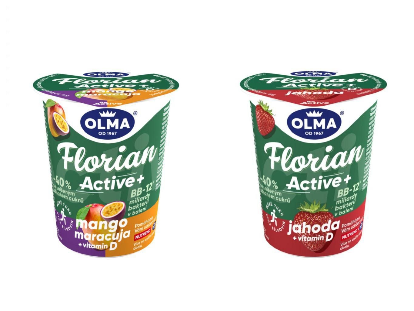 Mléčné a chlazené - Olma Florian Active jogurt ovocný různé příchutě 145 g