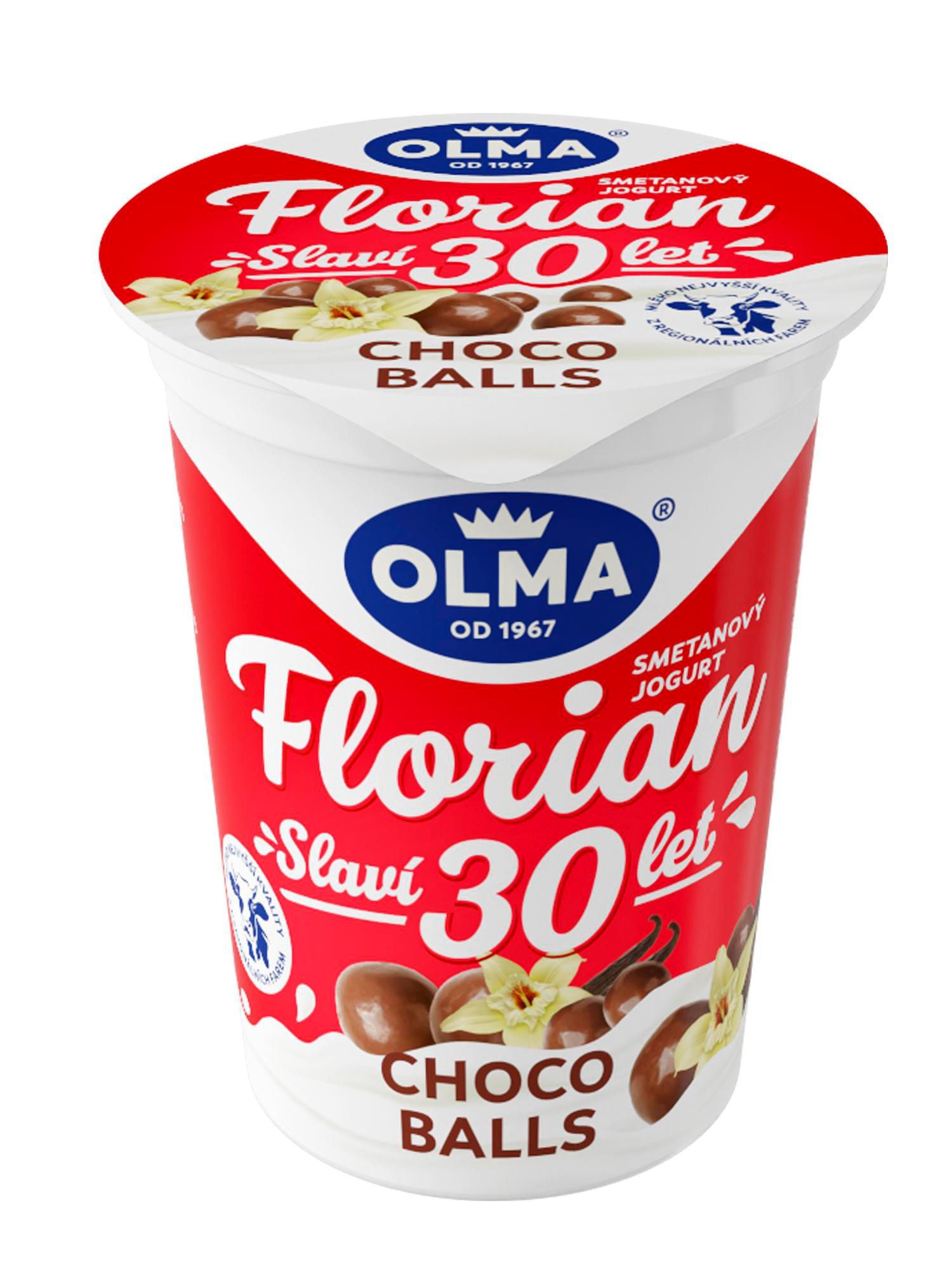 Mléčné a chlazené - Olma Florian Smetanový jogurt Choco Balls 150 g