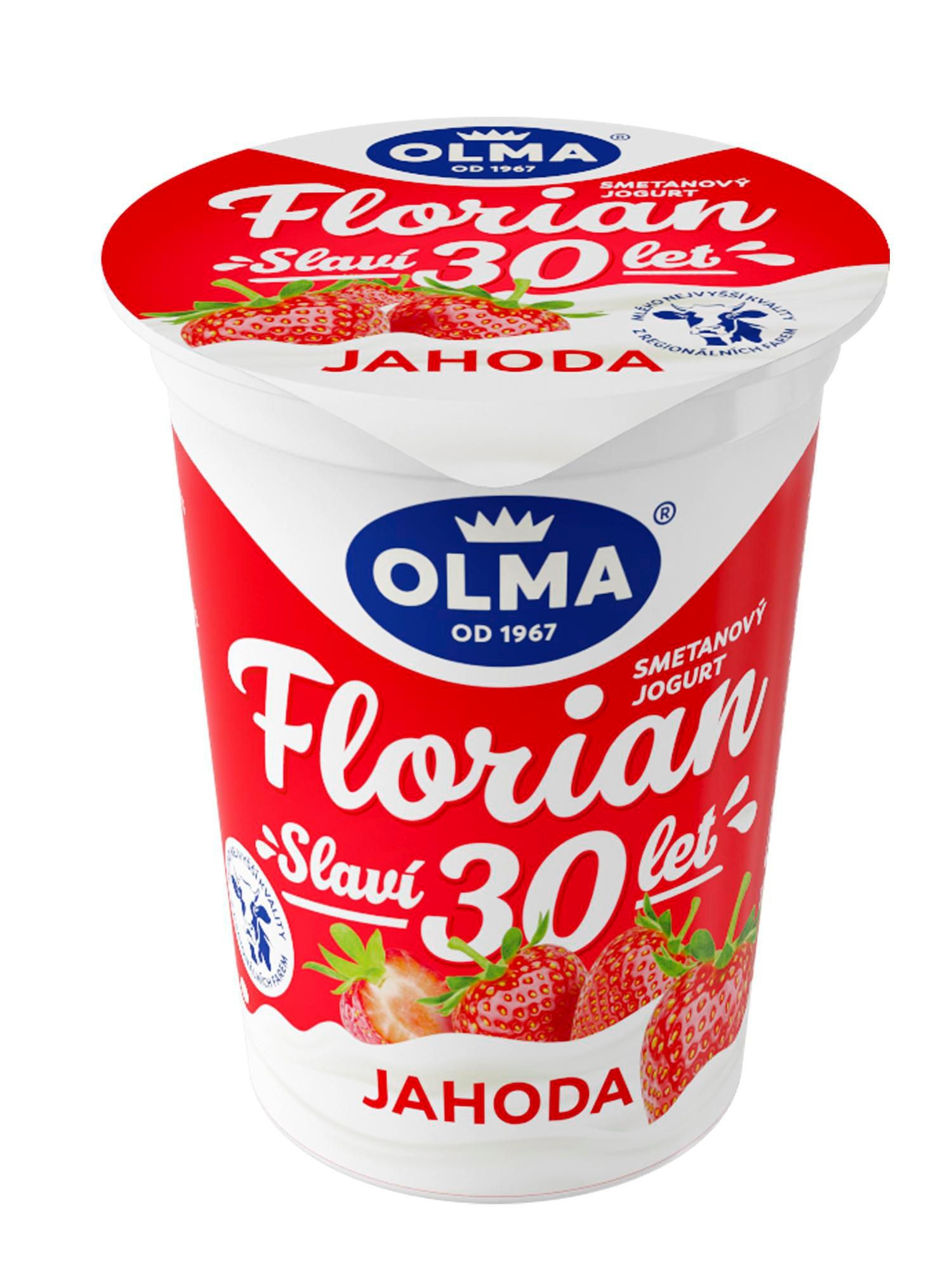 Mléčné a chlazené - Olma Florian Smetanový jogurt jahoda 150 g