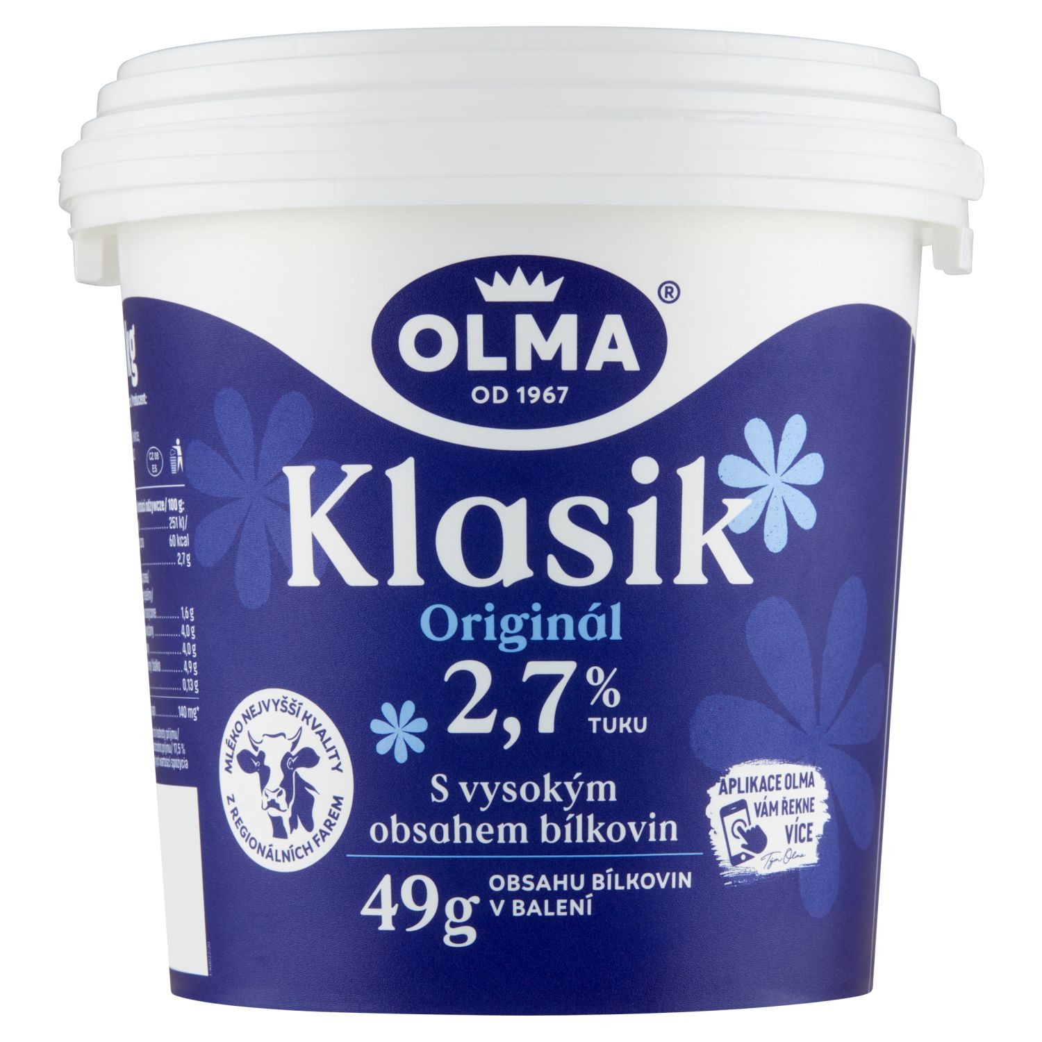 Mléčné a chlazené - Olma Klasik bílý jogurt 2,7% 1 kg