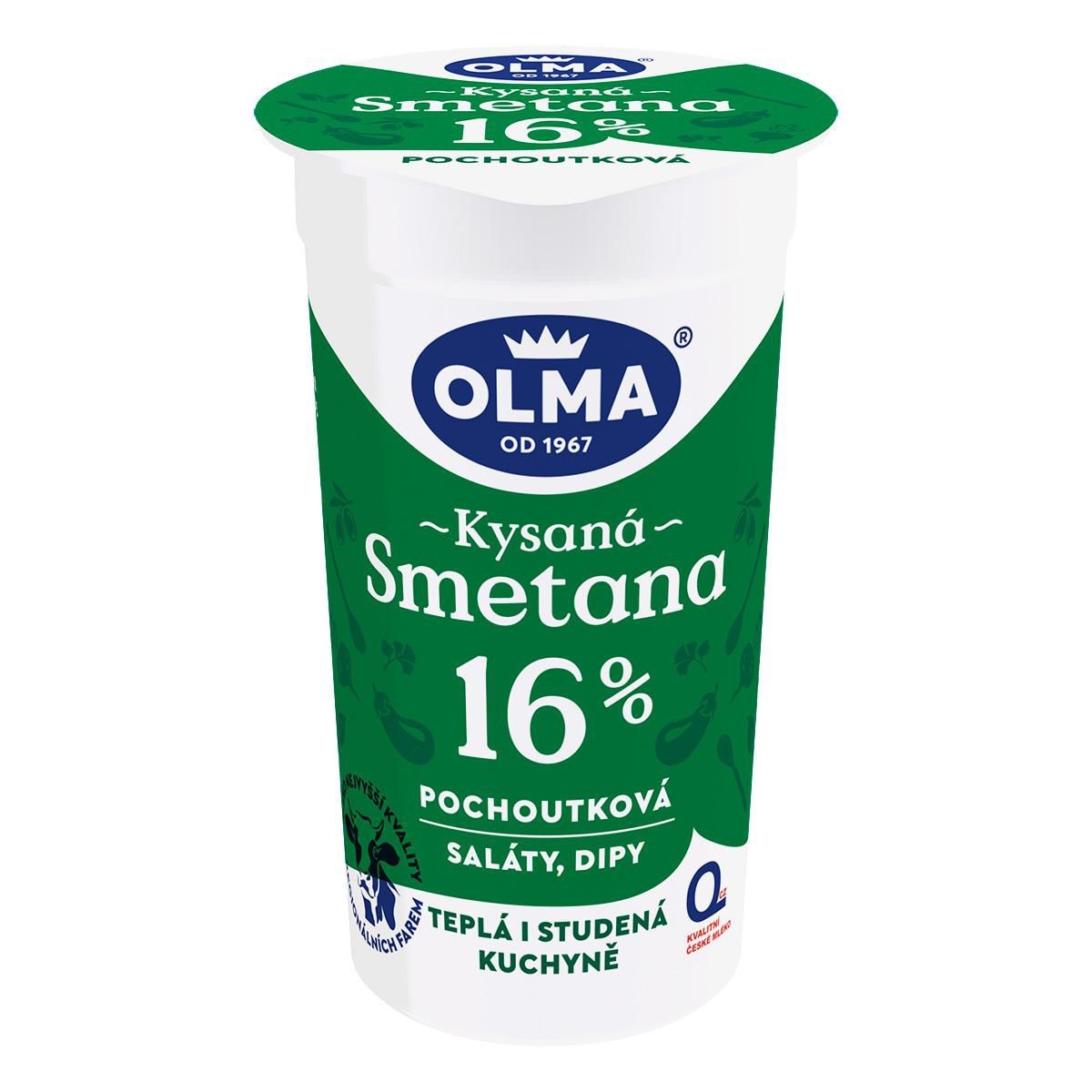 Mléčné a chlazené - Olma Kysaná smetana pochoutková 16% 200 g