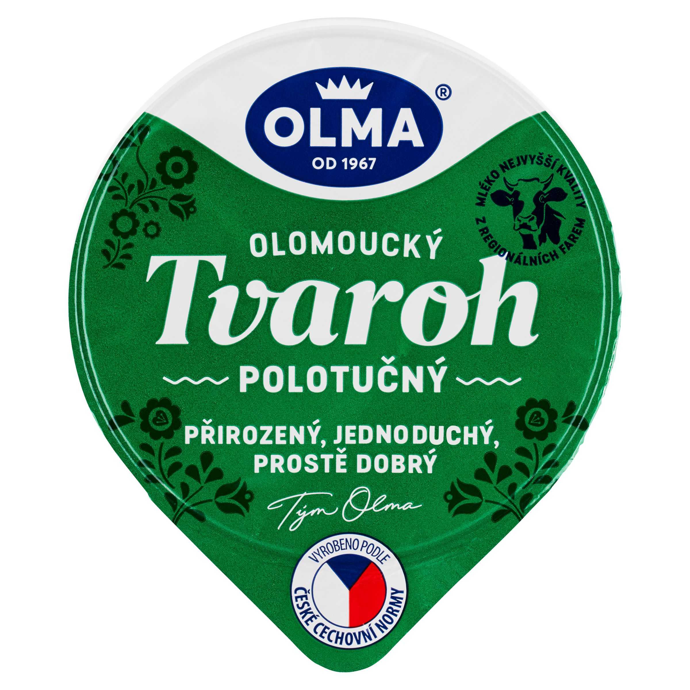 Mléčné a chlazené - Olma Olomoucký tvaroh polotučný 3,5% 250g