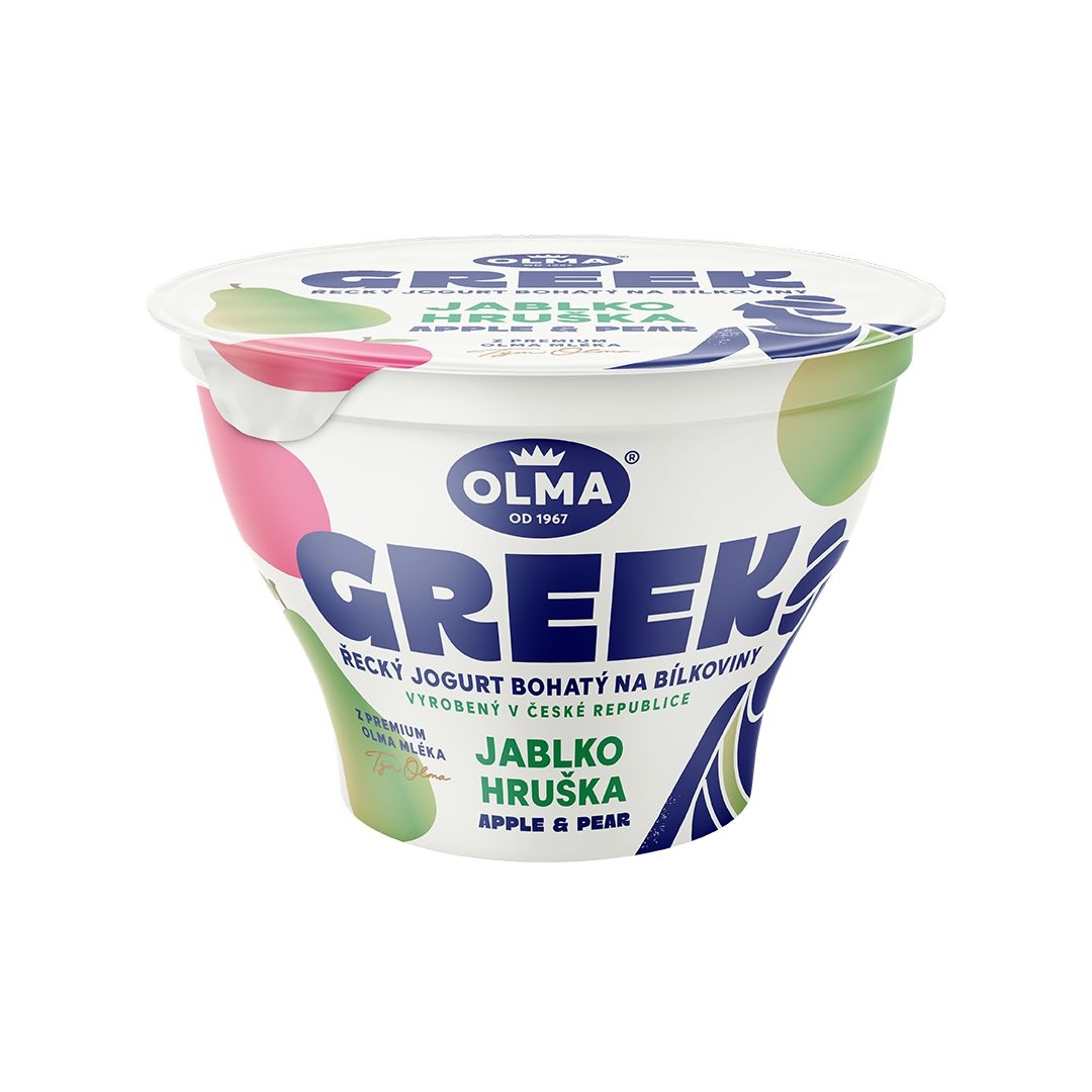 Mléčné a chlazené - Olma Řecký jogurt podložený Jablko-Hruška140g