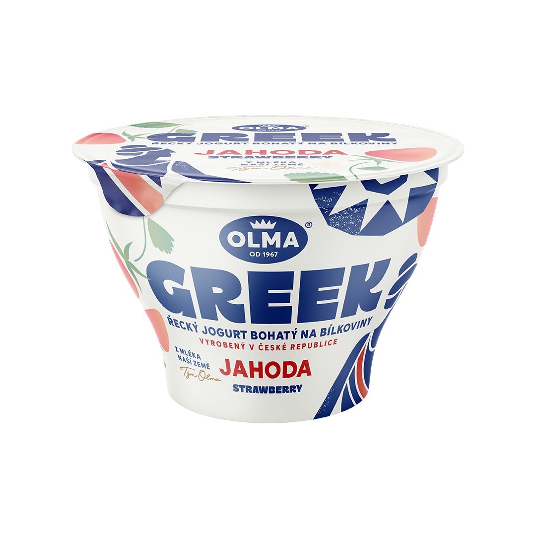 Mléčné a chlazené - Olma Řecký jogurt podložený Jahoda 140g